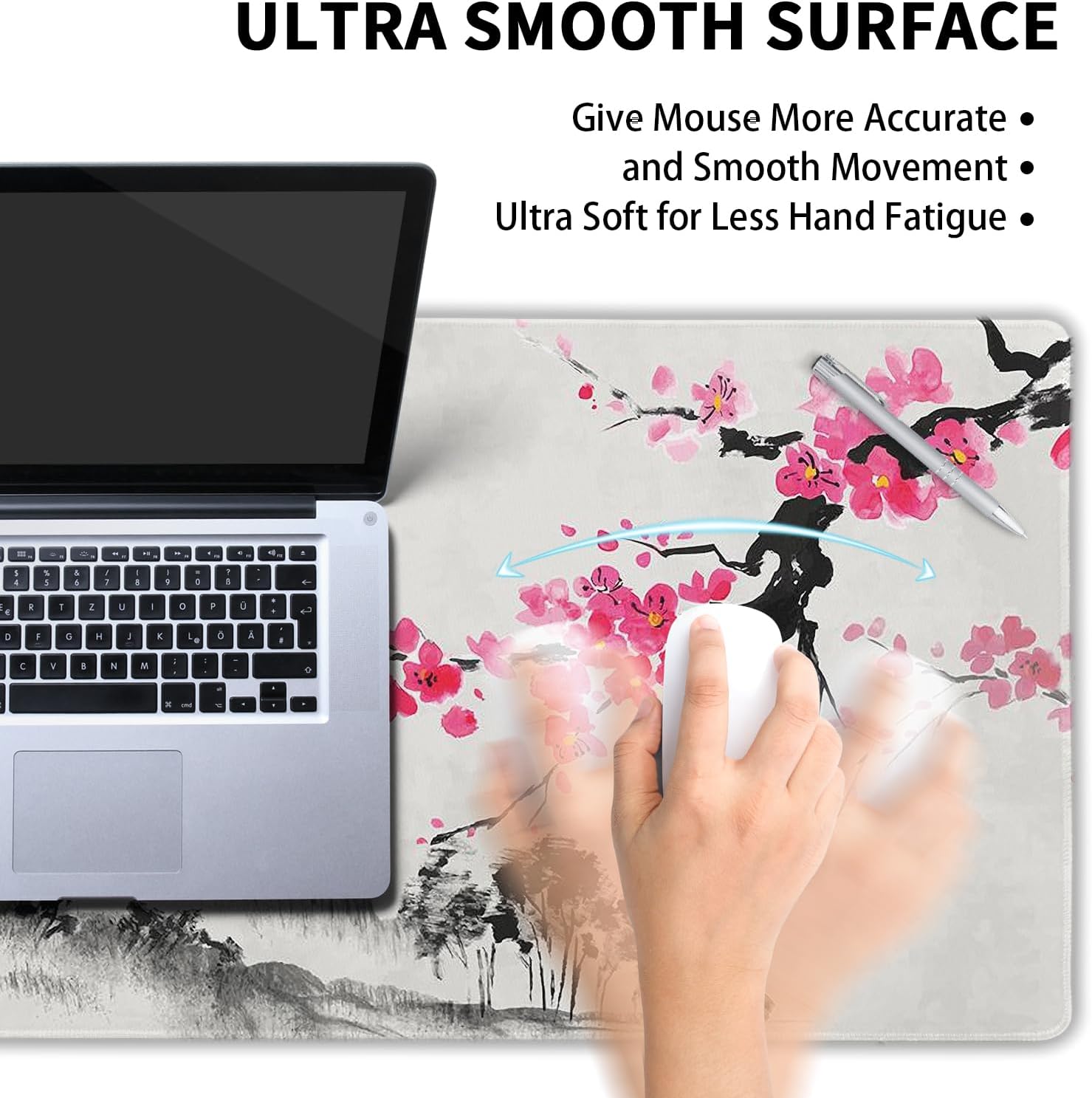 Large Floral Mouse Pad Extended Gaming Mousepad 31.5"x11.8" Vintage Aesthetic Black Desk Mat Flower Mouse Pad Plant Wildflower Mousepad XXL Laptop Computer Keyboard Mats for Desk Office 204 71Sy+tPgeWL. AC SL1500 - northernschoolofshiatsu.co.uk