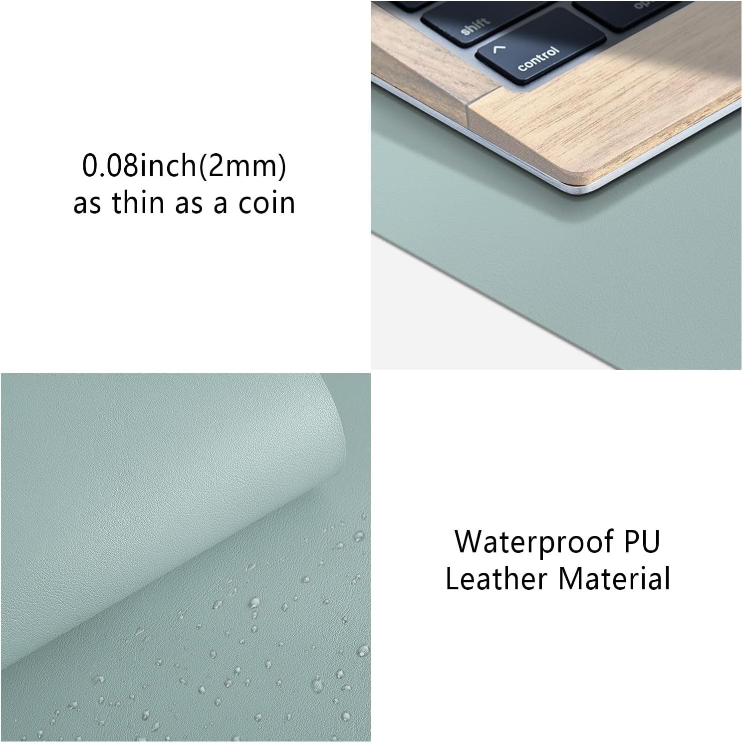 Mouse Pad Desk Protector Mat, Large PU Leather Office Desk Mat, Non-Slip Desk Pad for Keyboard and Mouse, Waterproof Desk Blotter Pad for Writing, Smooth Laptop Desk Pads, Light Teal (13.7''X23.6'') 3 71T9JS4zkHL. AC SL1500 - northernschoolofshiatsu.co.uk