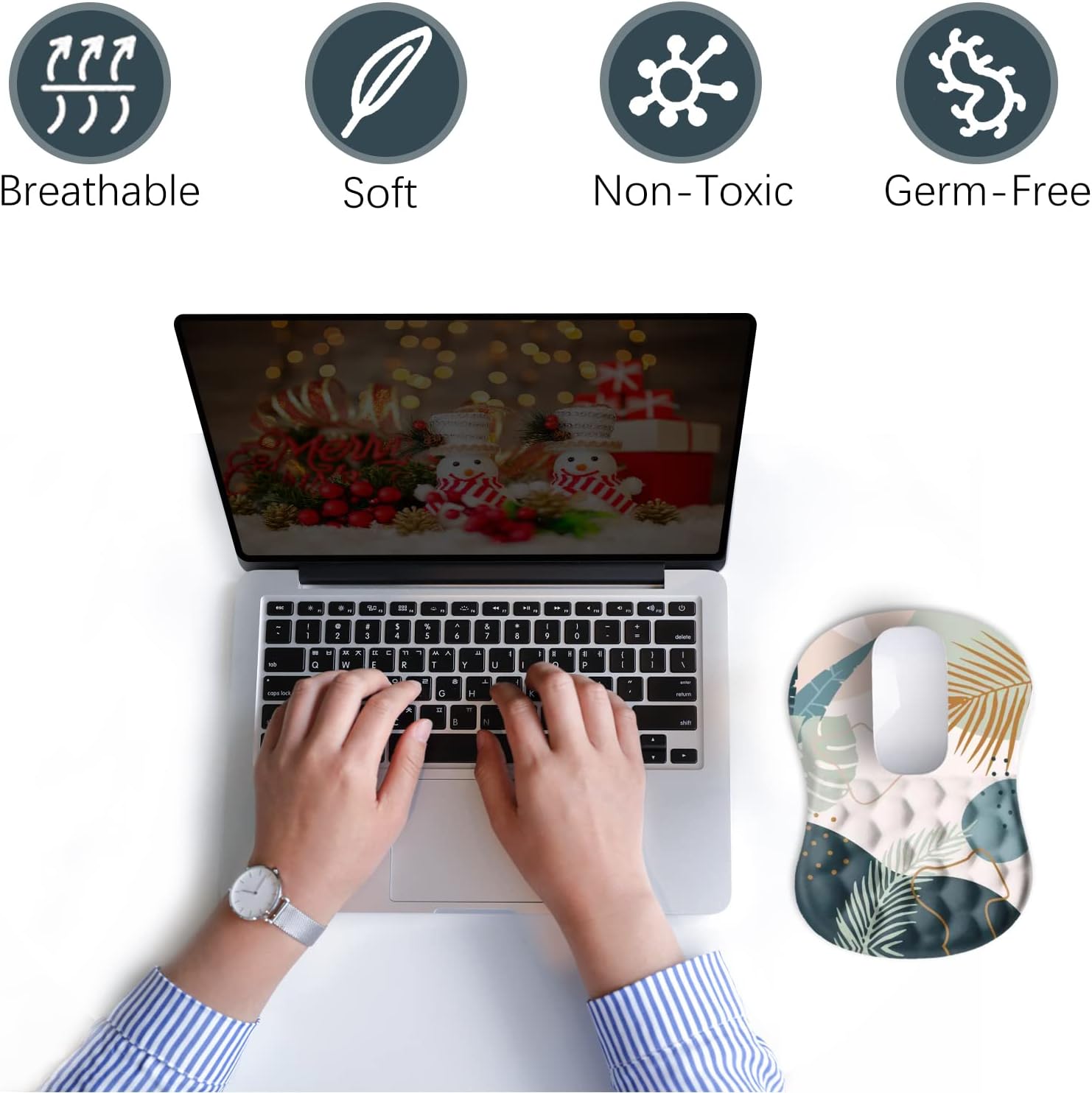 DINKY Ergonomic Mouse Pads Wrist Support, Entire Memory Foam with Anti-Slip PU Base, Pain Relief Mouse Mat with Wrist Rests Easy Typing for Computer Laptop, Home and Office (Anstract Plant) 7 71TJ WI3cQL. AC SL1500 - northernschoolofshiatsu.co.uk