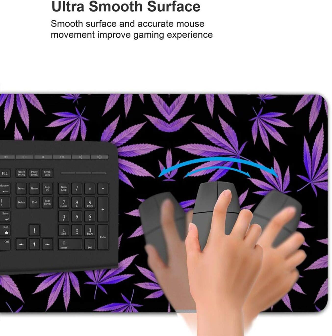 Ganja Marijuana Weed Gaming Mouse Pad, Extended Large Desk Pad Keyboard Mat, Anti-Fray Stitched Edges, Water-Resistant, Anti Slip Mousepad for Men Women 4 71TWsIoG aL. AC SL1500 - northernschoolofshiatsu.co.uk