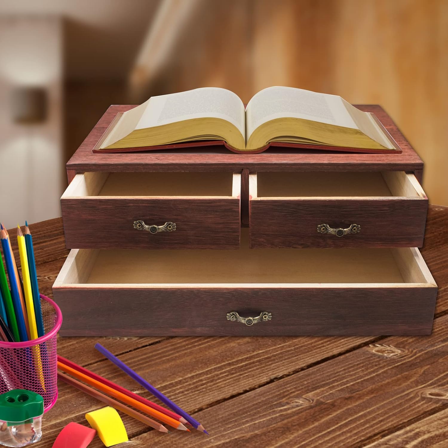 Wood Desktop Organizer Wooden Storage Cabinet with 3 Drawers Tabletop Counter Jewelry Storage Small Organization Box for Home Office Supplies (13 * 9 * 6in) 2 71Tg1JHFOZL. AC SL1500 - northernschoolofshiatsu.co.uk