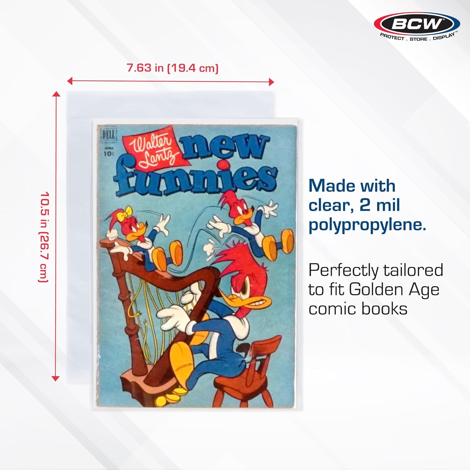 BCW Resealable Golden Age Comic Bags - 100 ct | Crystal Clear, Acid-Free Protection, Polypropylene Sleeves | Comic Bags for Secure Storage of Standard Golden Comics Collection 2 71TyyeNBlwL. AC SL1500 - northernschoolofshiatsu.co.uk