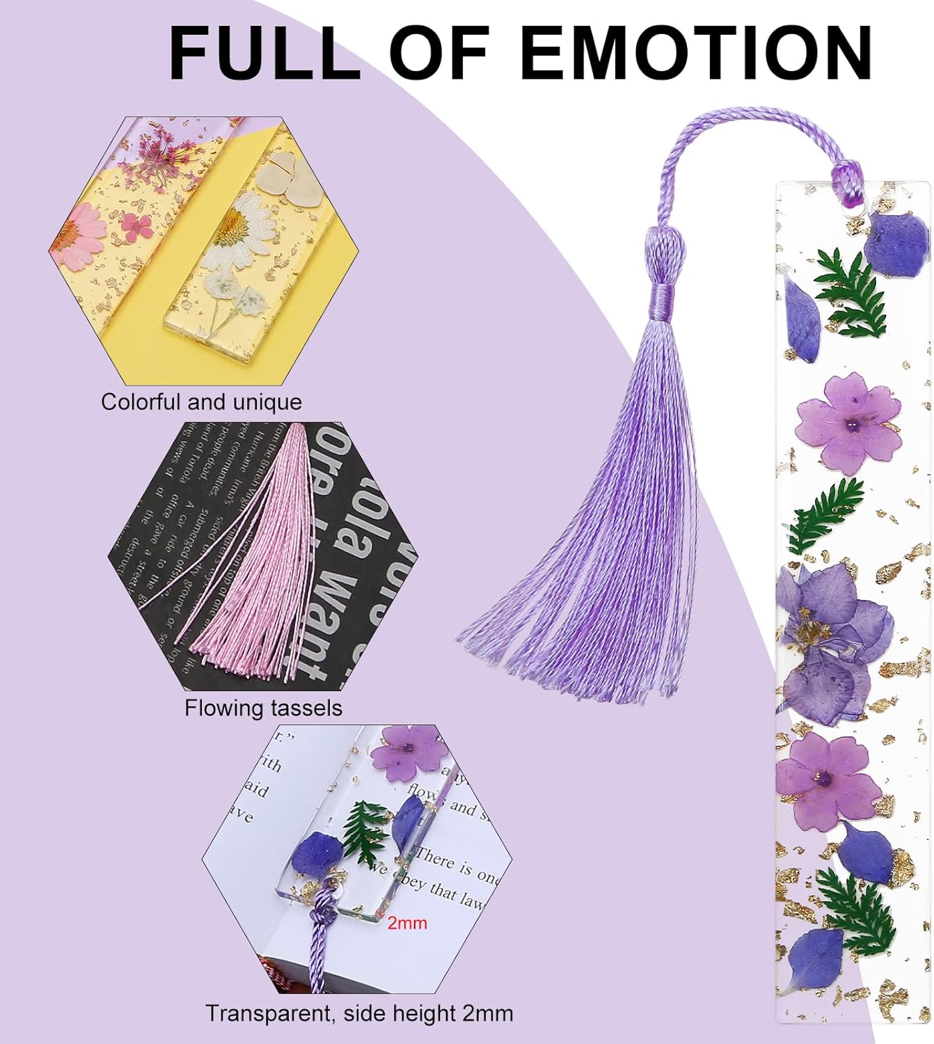 Book Marks for Book for Women, Kaluofan 2PCS Dried Flower Bookmarks with Tassels, Bookmarks for Women, Durable Handmade Dried Flower Resin Bookmarks, Pretty and Increase Reading Interest 9 71U7bEDHJPL. AC SL1500 - northernschoolofshiatsu.co.uk