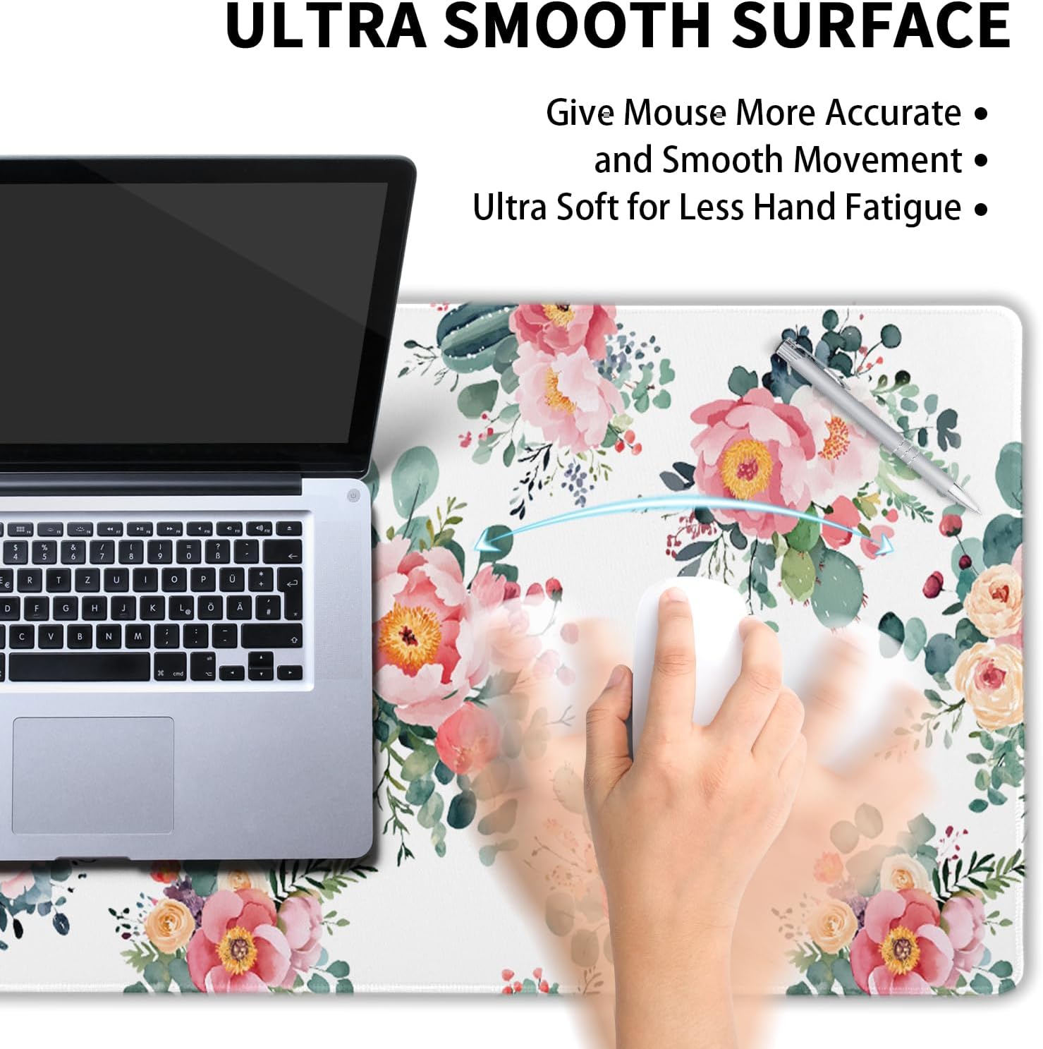 Large Floral Mouse Pad Extended Gaming Mousepad 31.5"x11.8" Vintage Aesthetic Black Desk Mat Flower Mouse Pad Plant Wildflower Mousepad XXL Laptop Computer Keyboard Mats for Desk Office 101 71UIEHQvALL. AC SL1500 - northernschoolofshiatsu.co.uk