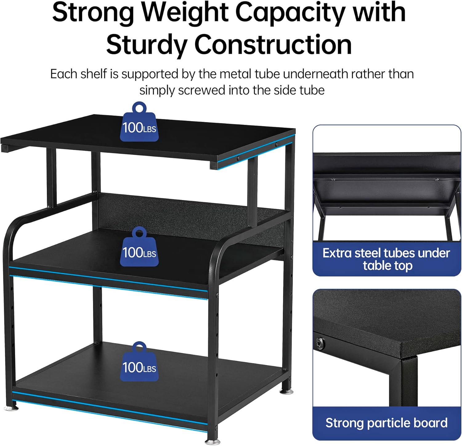 Large Printer Stand Table 23.6 x18.9 x 30 Inches with Height Adjustable Storage Shelf, 3 Tier Rolling Printer Cart with Wheels for Home Office, Gray 12 71USfCnhjcL. AC SL1500 - northernschoolofshiatsu.co.uk
