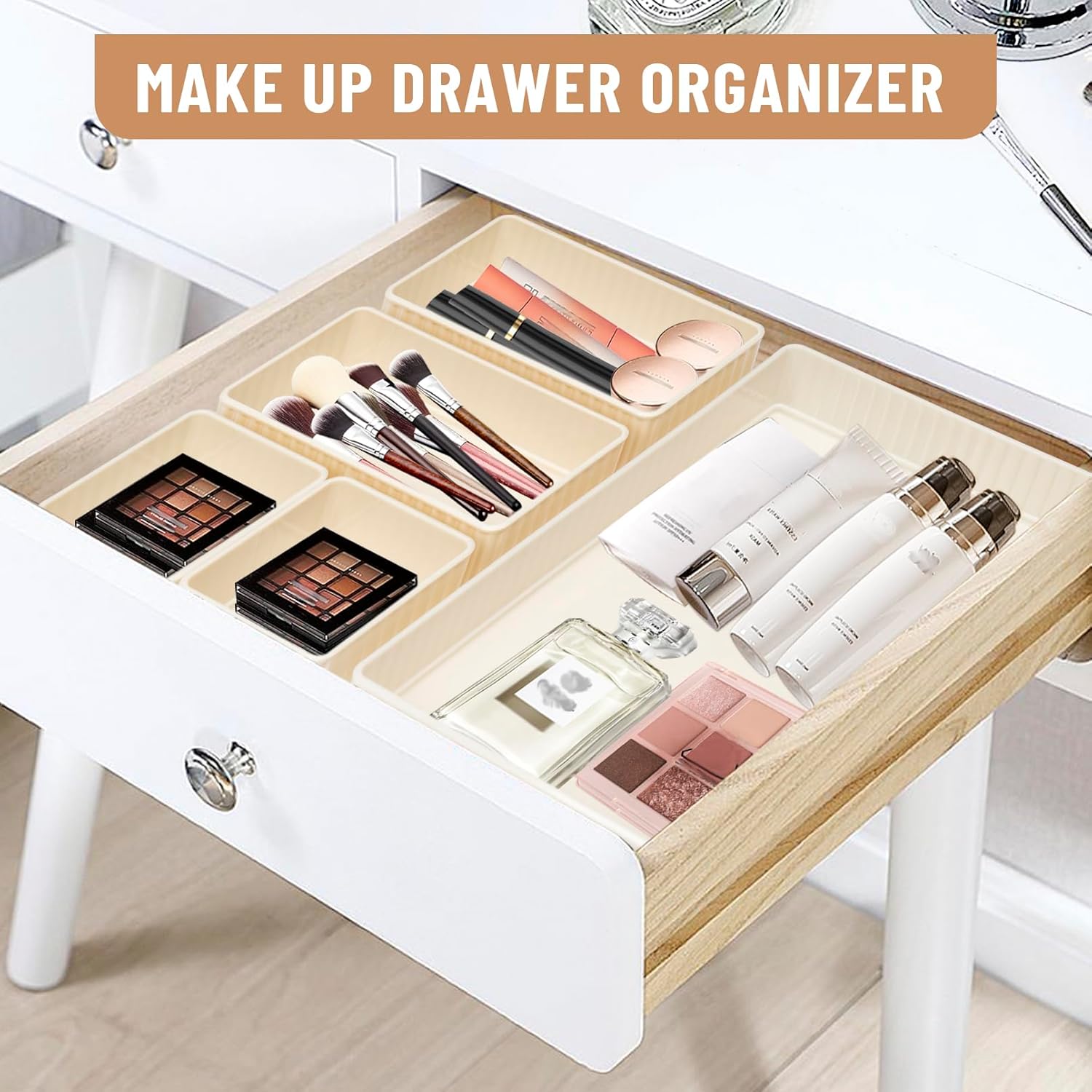 6 PCS White Drawer Organizer Set 3-Size,Versatile Desk and Vanity Drawer Organizer Trays, Storage Bins for Bedroom, Kitchen,Bathroom 4 71UW3CuKMvL. AC SL1500 - northernschoolofshiatsu.co.uk