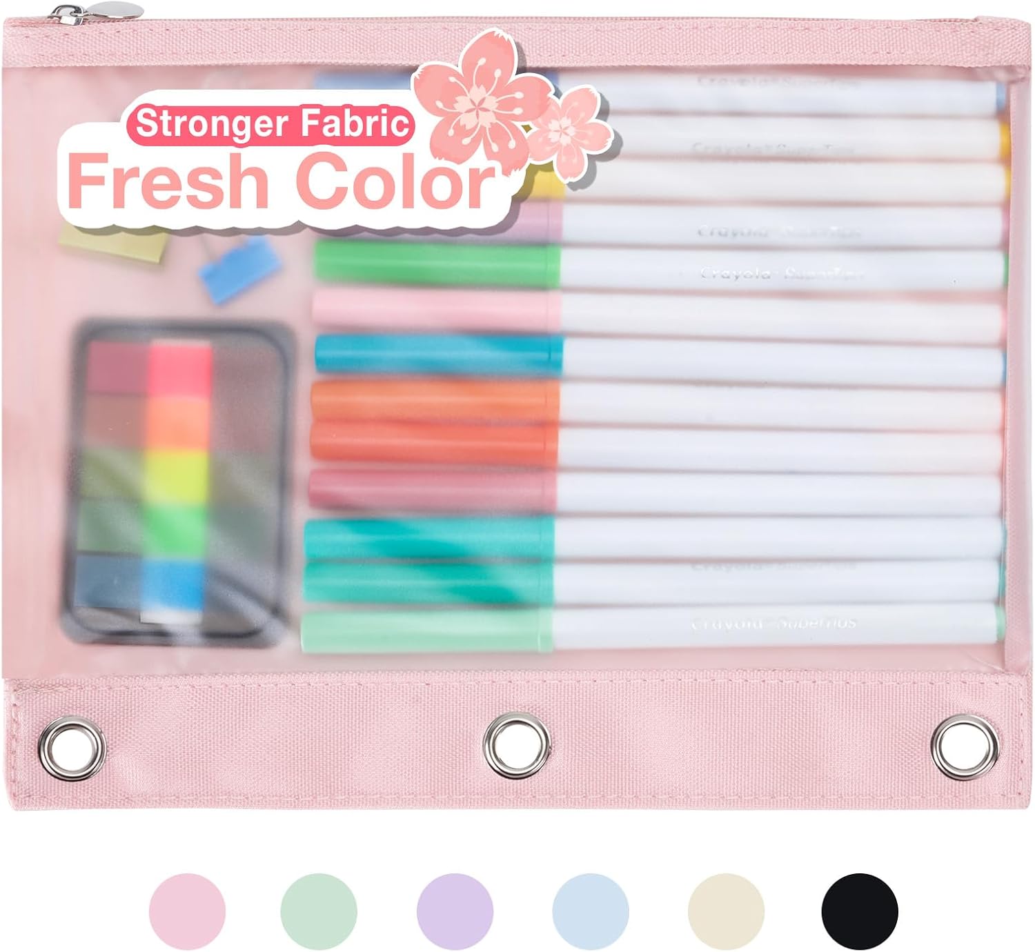 Forvencer Pencil Pouch for 3 Ring Binder, Large Capacity Binder Pencil Pouch with Smooth Zipper & 3 Reinforced Grommets, Pencil Case for Binder Clear Window to Organize School Office Supplies, Pink 1 71UYkCuM3vL. AC SL1500 - northernschoolofshiatsu.co.uk