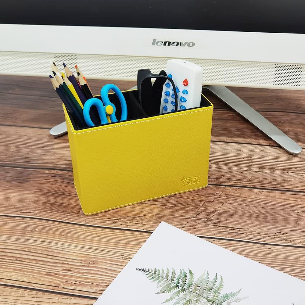 Pen Pencil Holder Cup Container PU Leather Desk Organizer Stand Decor Brush Scissor Holder Decoration Office Desk Home School (3.3" x 3.3" x 4", Black) 82 - northernschoolofshiatsu.co.uk