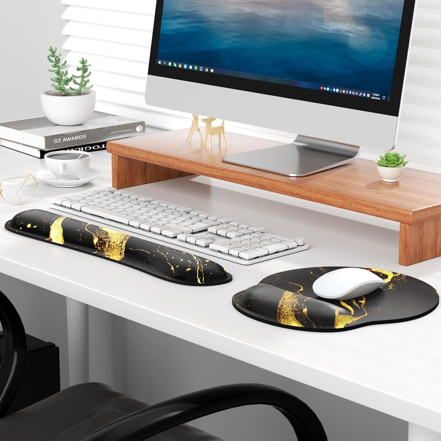 KTRIO Ergonomic Keyboard Wrist Rest, Memory Foam Wrist Rest for Computer Keyboard, Mouse Pad Set for Easy Typing & Pain Relief for Office & Home, Black 5 71Uzvz6+R6L. AC SL1500 - northernschoolofshiatsu.co.uk