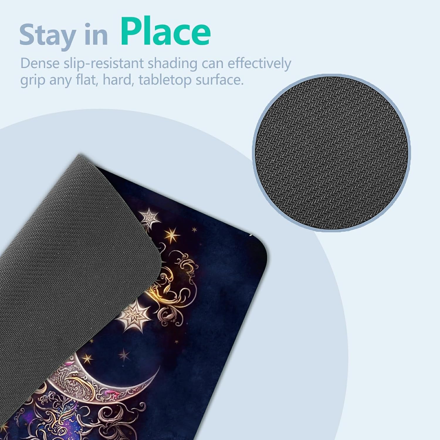 Moon Star Galaxy Floral Mouse Pad Mat for Laptop Mousepads Non-Slip Rubber Base Mouse Pads for Compute Working Home Office Accessories 66 71V3EHO783L. AC SL1500 - northernschoolofshiatsu.co.uk