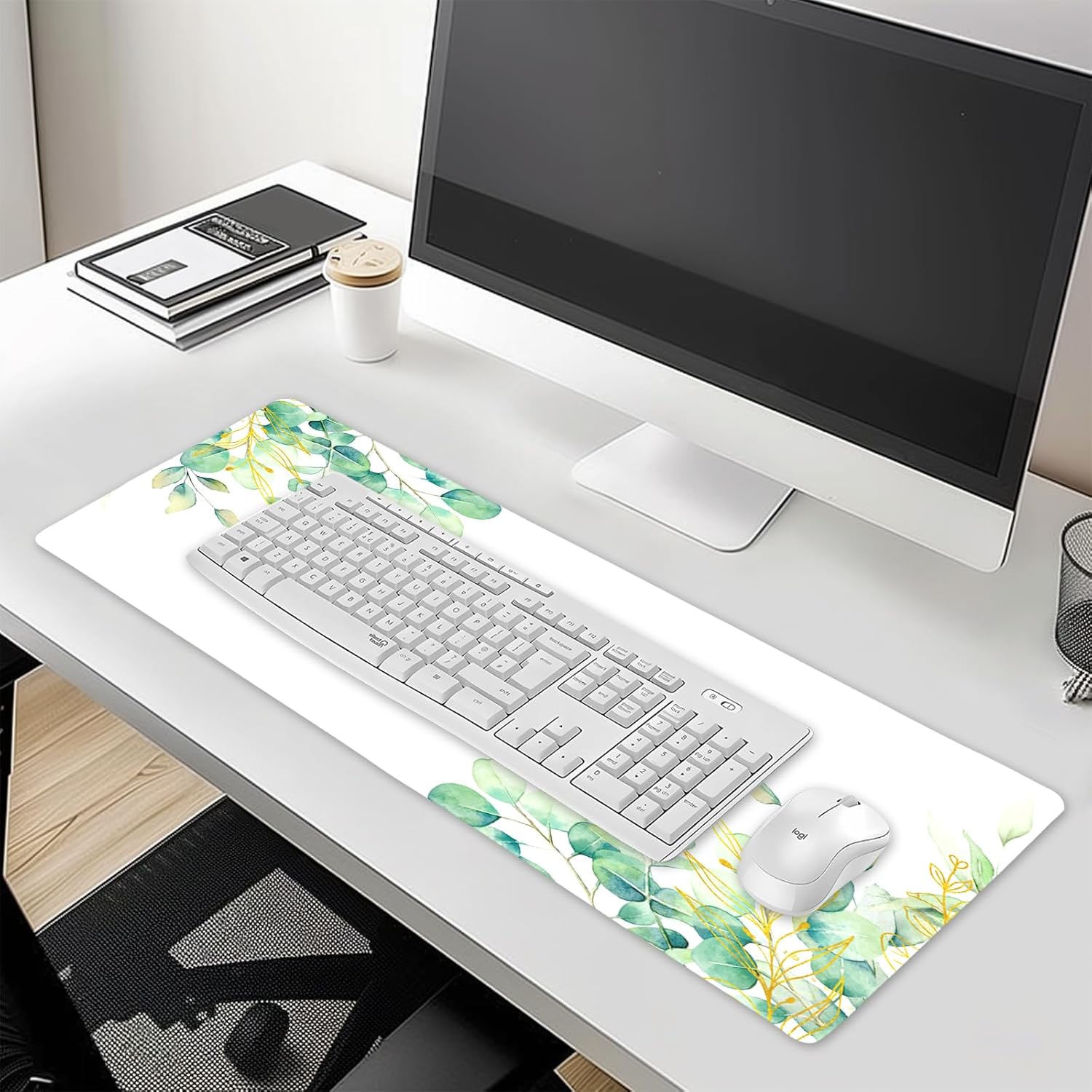 Large Mouse Pad Gaming Extended Desk Pad with Stitched Edge and Non-Slip Rubber Base Keyboard Pad for Laptop Office and Home 31.5 X 11.8 Inch,Eucalyptus Leaves 27 71VhcnwRi3L. AC SL1500 - northernschoolofshiatsu.co.uk