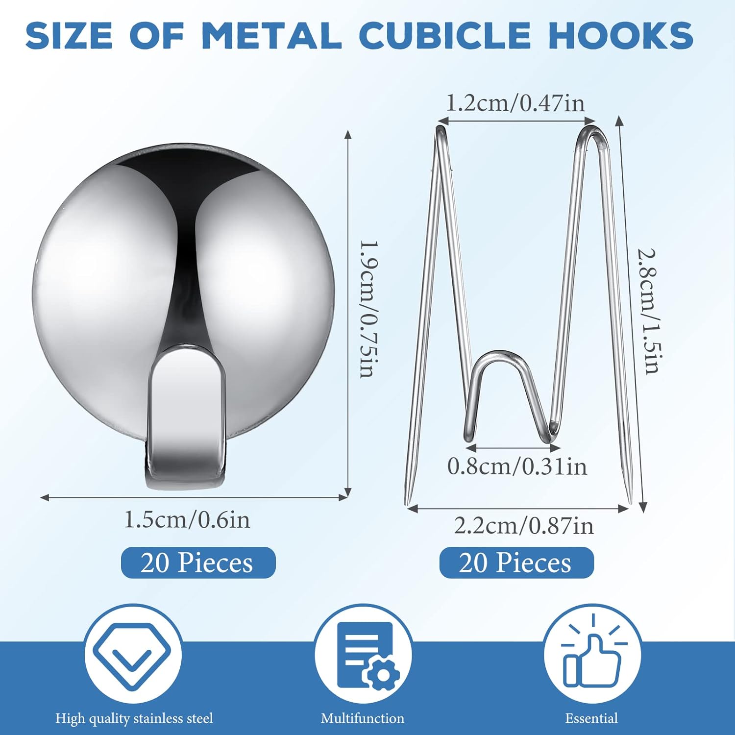 Ripeng 40 Pcs Cubicle Hooks for Fabric Wall, Cubicle Picture Hangers, Fabric Panel Wall Push Pin Hooks Wire Clips Metal Coat Hanger for 20 Lbs Office Kitchen Home Hanging Key Accessories 2 71W6q9uU98L. AC SL1500 - northernschoolofshiatsu.co.uk