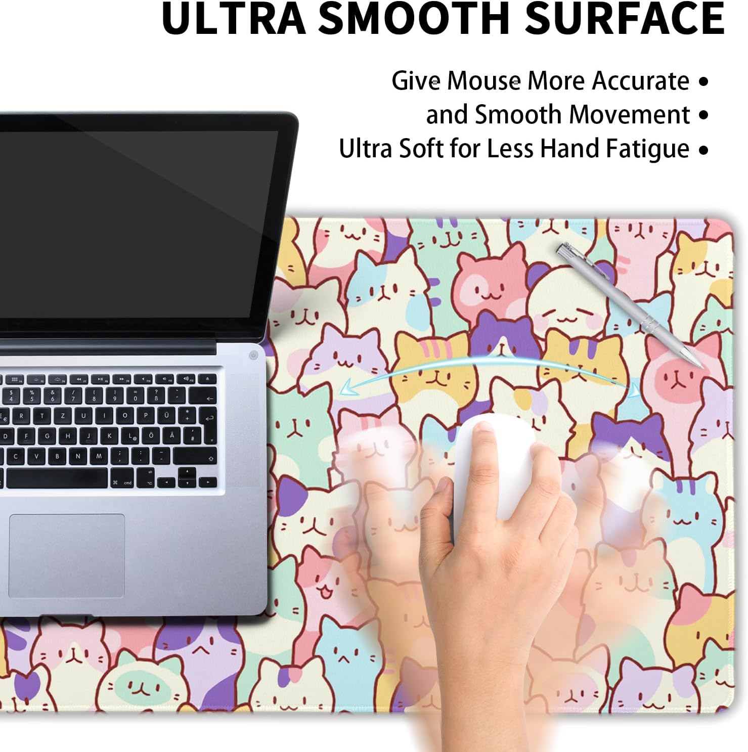 Large Floral Mouse Pad Extended Gaming Mousepad 31.5"x11.8" Vintage Aesthetic Black Desk Mat Flower Mouse Pad Plant Wildflower Mousepad XXL Laptop Computer Keyboard Mats for Desk Office 46 71W7tWbyTlL. AC SL1500 - northernschoolofshiatsu.co.uk