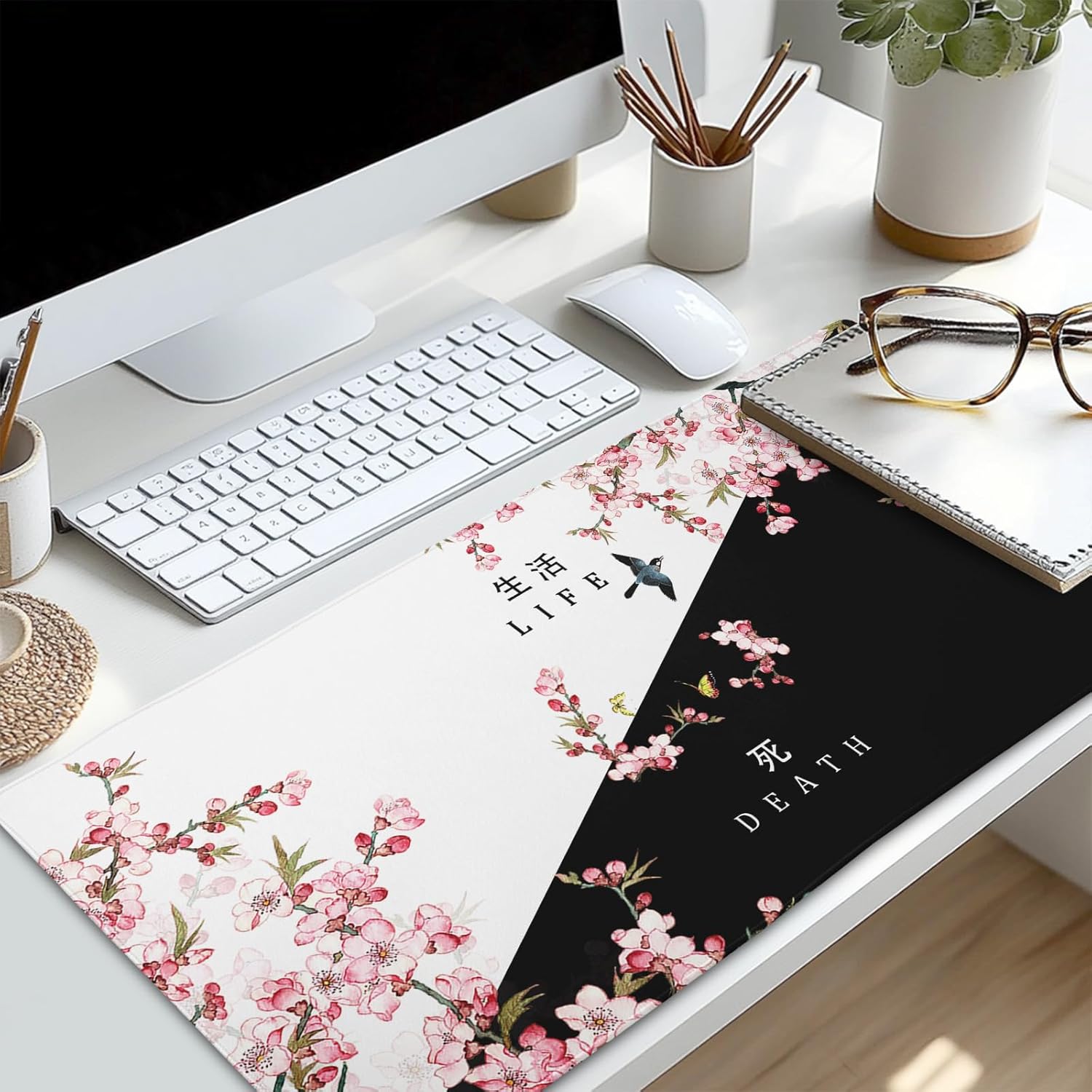 Large Floral Mouse Pad Extended Gaming Mousepad 31.5"x11.8" Vintage Aesthetic Black Desk Mat Flower Mouse Pad Plant Wildflower Mousepad XXL Laptop Computer Keyboard Mats for Desk Office 312 71WKd9W2f1L. AC SL1500 - northernschoolofshiatsu.co.uk