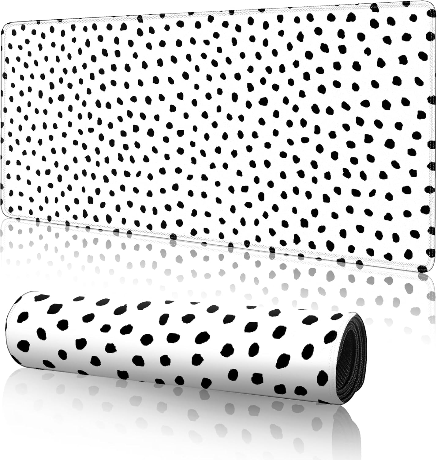 Polka Dot White Large Desk Mat Desk Pad,Extended Large Mouse Pad Cute Mouse Pads For Desk Accessories,31.5 x 11.8Inch Long Computer Keyboard MousePad Mouse Mat with 3mm Non-Slip Base and Stitched Edge 1 71WZ8LpH7EL. AC SL1500 - northernschoolofshiatsu.co.uk