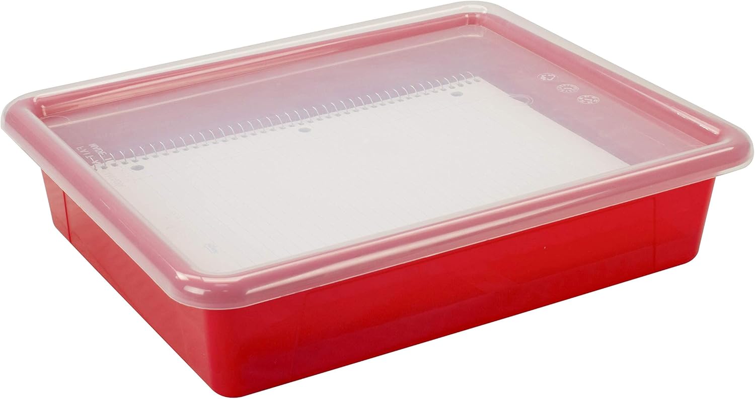 Storex Letter Size Flat Storage Tray – Organizer Bin with Non-Snap Lid for Classroom, Office and Home, Red, 5-Pack (62537A05C) 8 71WZgpgRdOL. AC SL1500 - northernschoolofshiatsu.co.uk