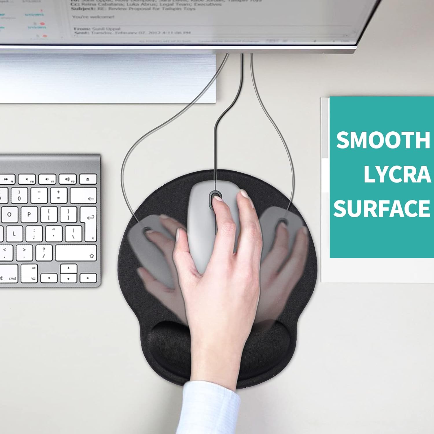 eulps Ergonomic Mouse Pad with Wrist Rest Support, Mousepad with Comfortable Memory Foam Wrist Rest and Non-Slip PU Base for Pain Relief, Computer, Laptop, Office, Home 5 71WqNFe4V9L. AC SL1500 - northernschoolofshiatsu.co.uk