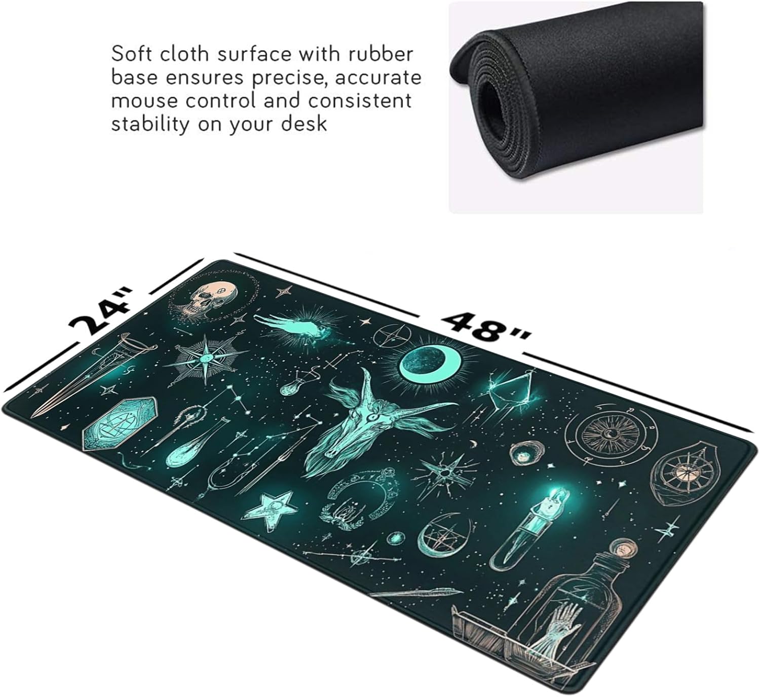 Extended Mouse Pad Large Gaming Mouse Pads - Aurora Painting Northern Lights Mountains Stars Desk Pad Computer Desk Mat Non-Slip Mousepad for Game Players, Office, Study (48" x 24") 20 71X3G8mbKEL. AC SL1500 - northernschoolofshiatsu.co.uk