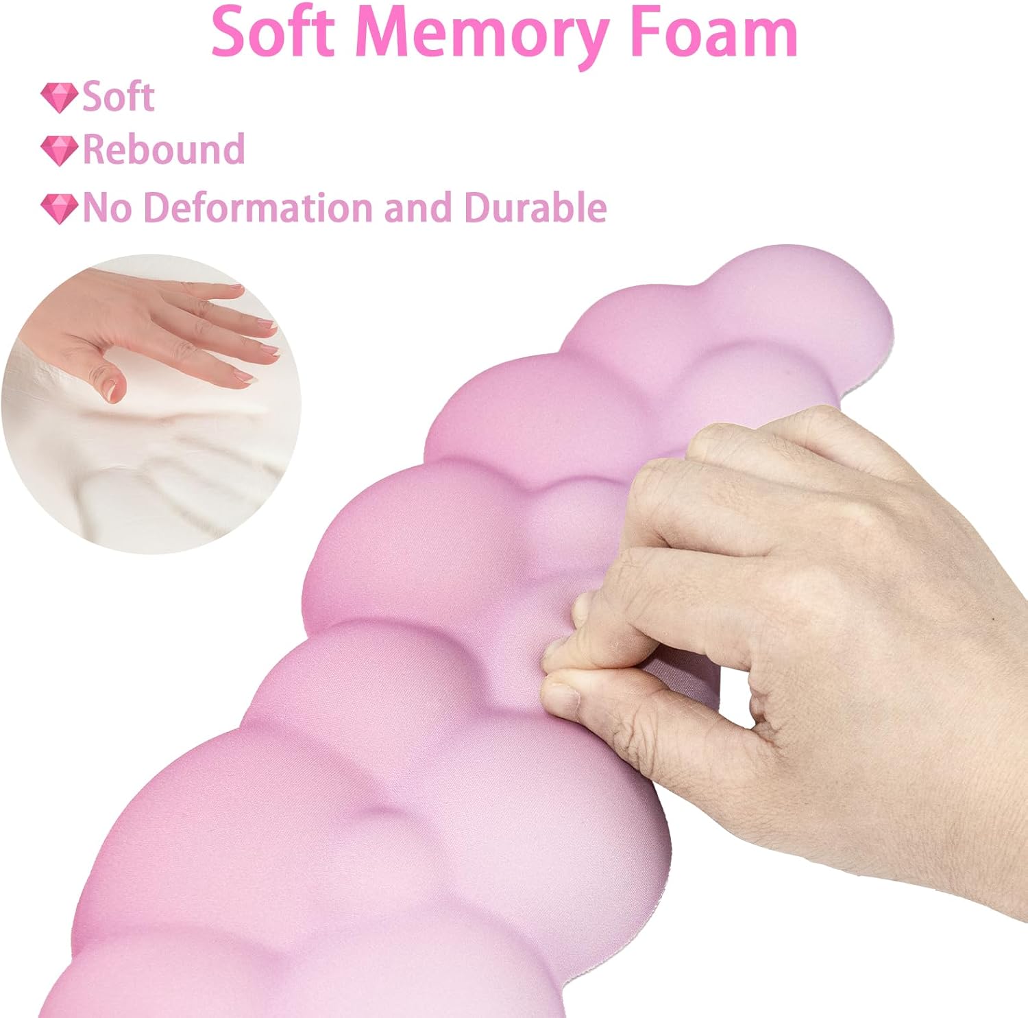 Cloud Mouse Pad and Keyboard Wrist Rest Set,4 Pcs Pink Ergonomic Arm Support for Computer Desk,Cute Palm Resting Cushion with Mousepad & Coaster | Office Computer Laptop Typing Pain Relief 28 71XVEKlRR0L. AC SL1500 - northernschoolofshiatsu.co.uk