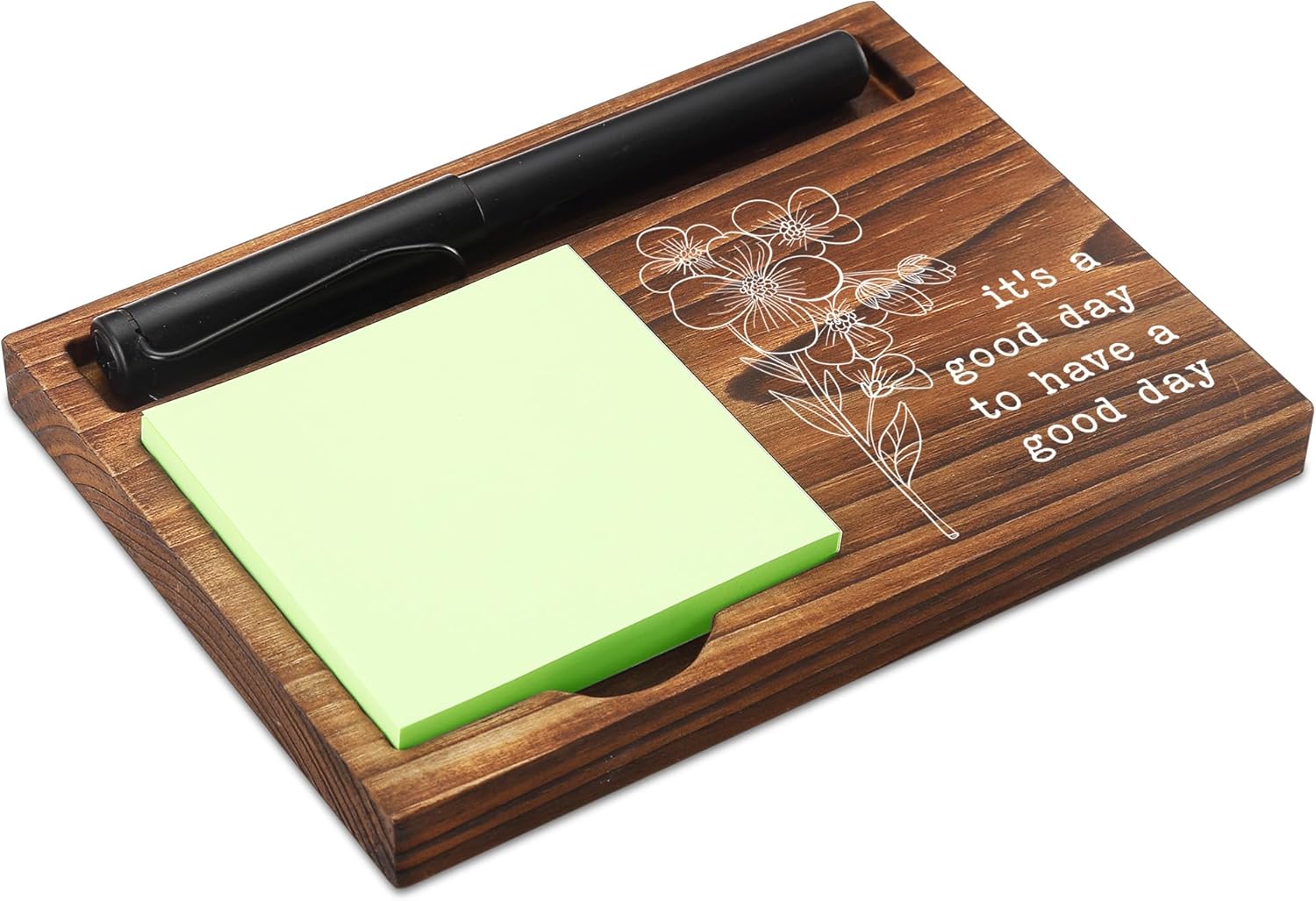 CINRLLA Sticky Note Holder Wooden Notepad & Pen Holder 6.5"" x 4.7"" Sticky Note Pad Holder Dispenser for Desk Work Motivational Gifts, NPA193, Brown 1 71XgQzoYmzL. AC SL1500 - northernschoolofshiatsu.co.uk