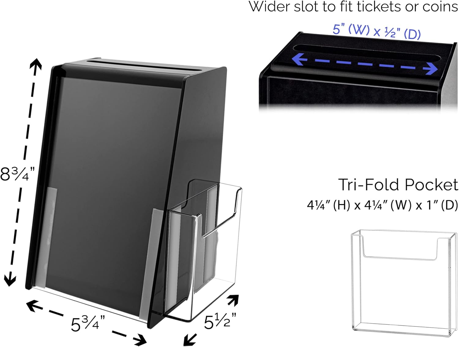 Marketing Holders Locking Ballot Box with 4" Wide Entry Form Pocket and Sign Holder Black Acrylic 5.75" x 5.5" x 8.75" Countertop Entry Bin 20 71Y+DsdC5OL. AC SL1500 - northernschoolofshiatsu.co.uk