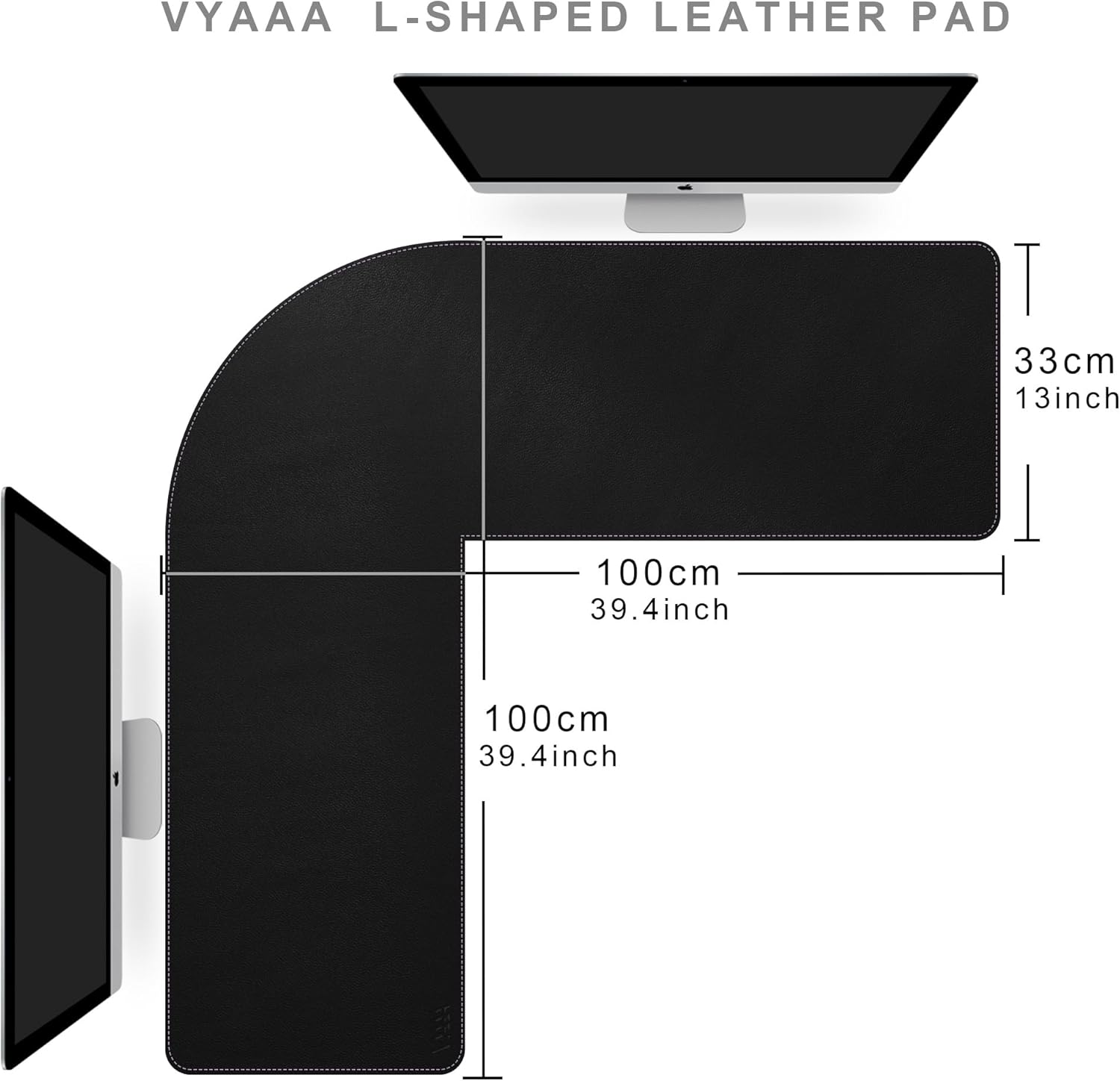 Vyaaa L Shaped Desk Mat Leather Desk Pad, PU Leather Corner Desk Mat for Computer, Gaming, Writing, Home and Office, 39.4"x 39.4"x 13" Light Purple 14 71Y4WvQIFeL. AC SL1500 - northernschoolofshiatsu.co.uk