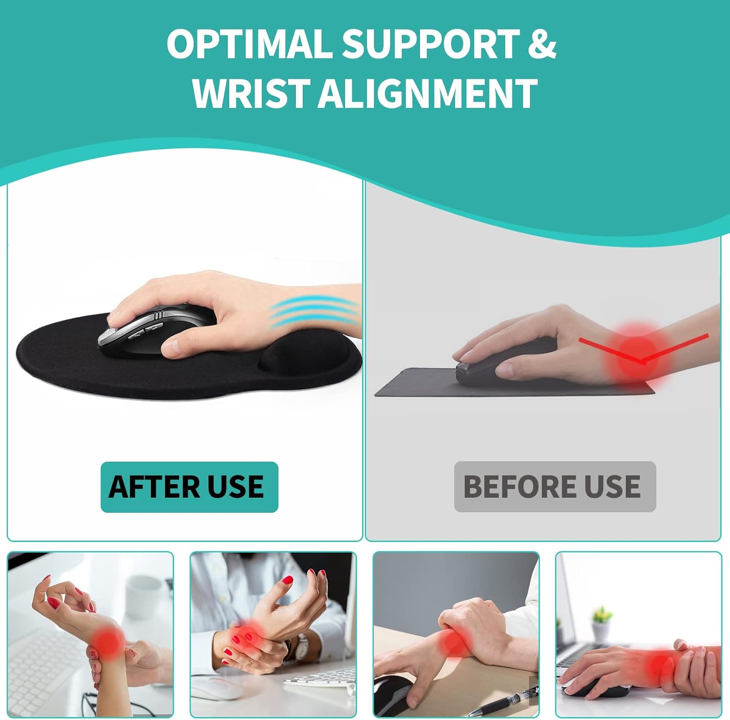eulps Ergonomic Mouse Pad with Wrist Rest Support, Mousepad with Comfortable Memory Foam Wrist Rest and Non-Slip PU Base for Pain Relief, Computer, Laptop, Office, Home 4 71Y7FeLIDTL. AC SL1500 - northernschoolofshiatsu.co.uk