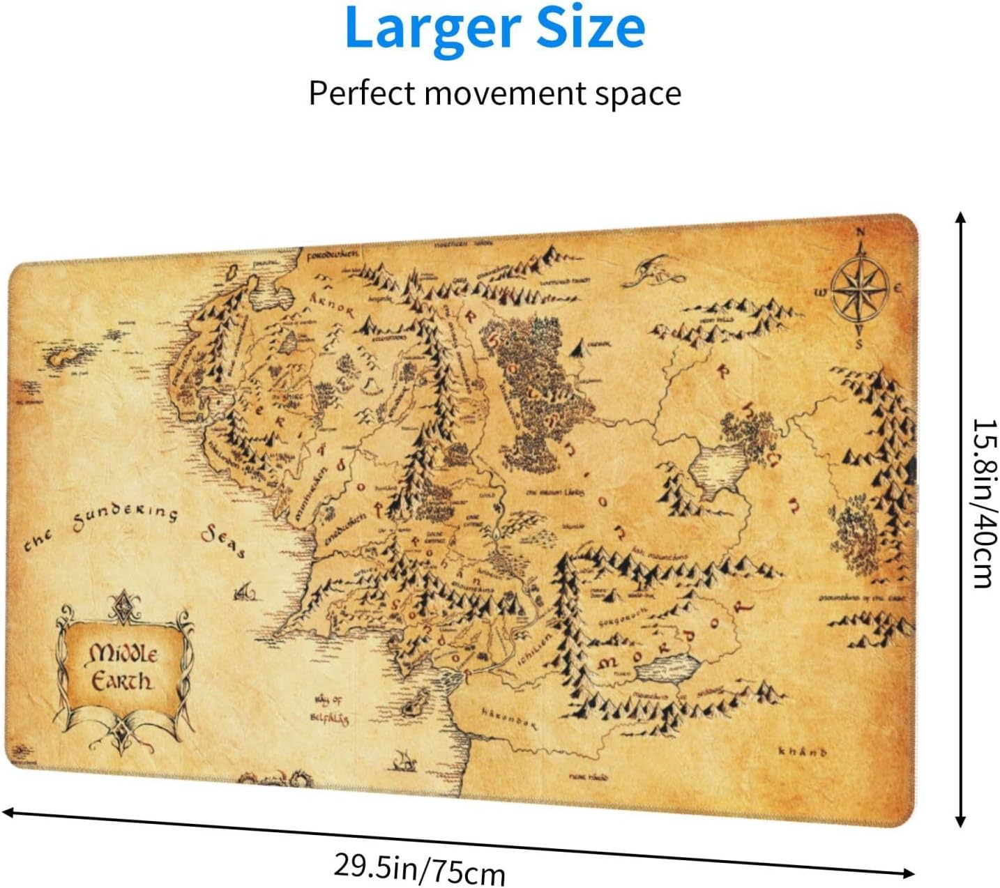 Anime Gaming Desk Mat - XL Extended Mouse Pad with Stitched Edges - Non Slip for Keyboard & Laptop - Aged Map (15.7x29.5 in) 7 71YJESoDNWL. AC SL1500 - northernschoolofshiatsu.co.uk