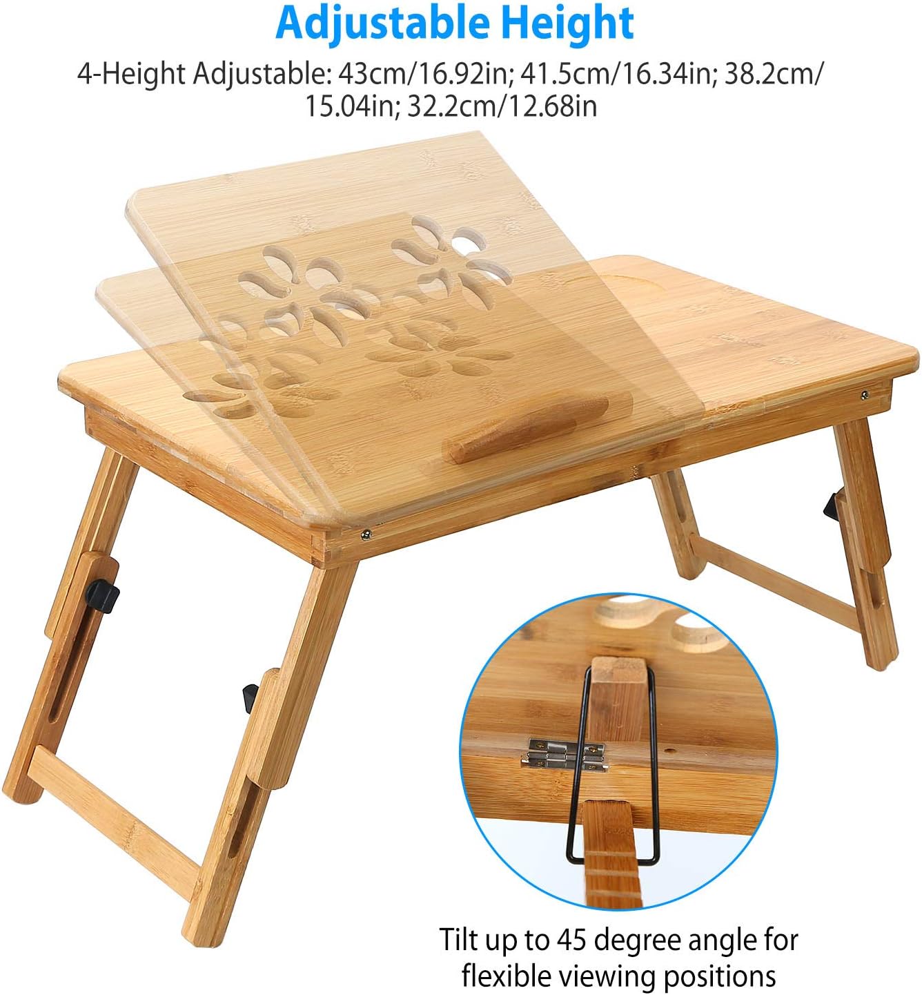Bamboo Laptop Desk Breakfast Serving Bed Tray Foldable Leg Multi-Position Adjustable Tilt Surface Bed Lap Tray with Side Storage Drawer for Work Study Reading Eating Food 4 71YQUsptvnL. AC SL1500 - northernschoolofshiatsu.co.uk