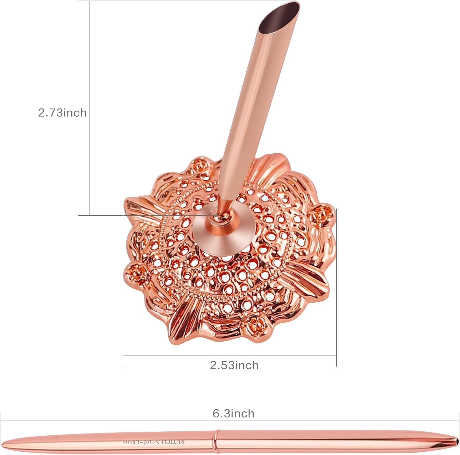 Hollow Round Pen Holder Signing Pen Set for Wedding Bridal Golden 39 71YVOybY++L. AC SL1500 - northernschoolofshiatsu.co.uk