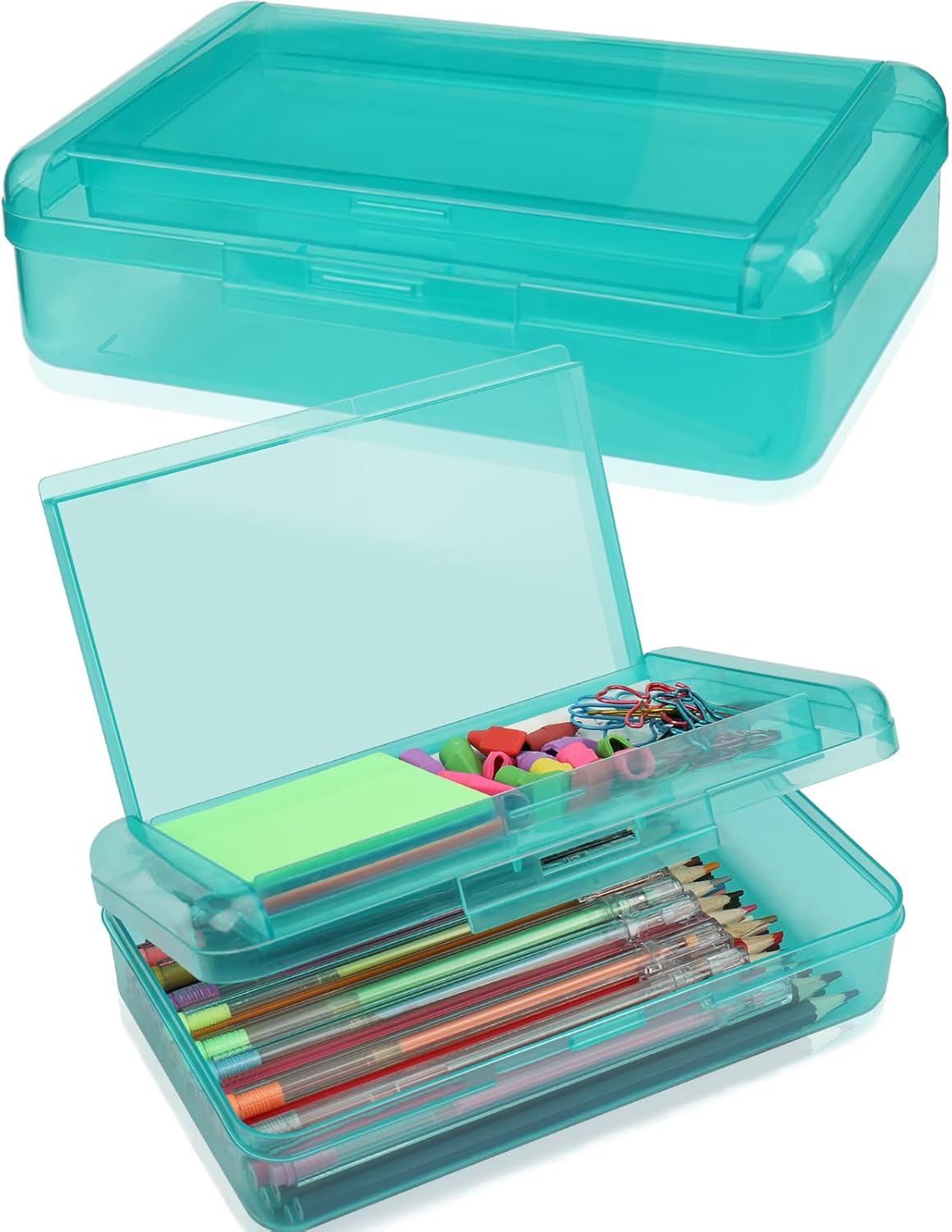 1 PCS Pencil Box,Double Layer Large Capacity Pencil Box,Hard Pen Case with Snap-tight Lid, Plastic Pencils Case for Office School Supplies Pen Boxes,Storage Organizer for Gel Pens Erasers-Purple 15 71Yb+TXyS5L. AC SL1500 - northernschoolofshiatsu.co.uk