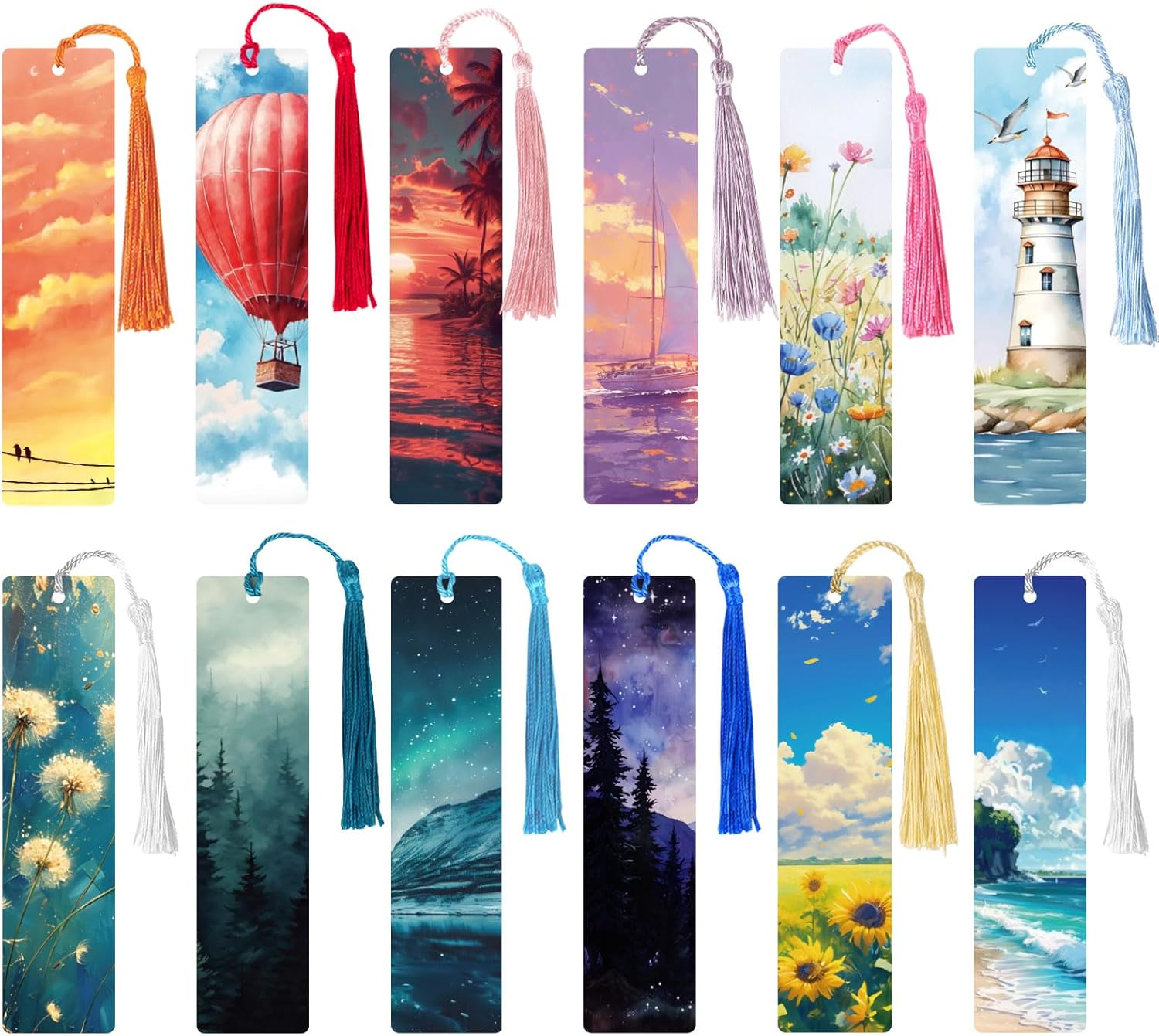 12pcs Paper Bookmarks for Women with Tassels 12 Styles Natural Scenery Unique Cool Bookmarks Gifts for Book Lovers 1 71ZNuVylWcL. AC SL1500 - northernschoolofshiatsu.co.uk