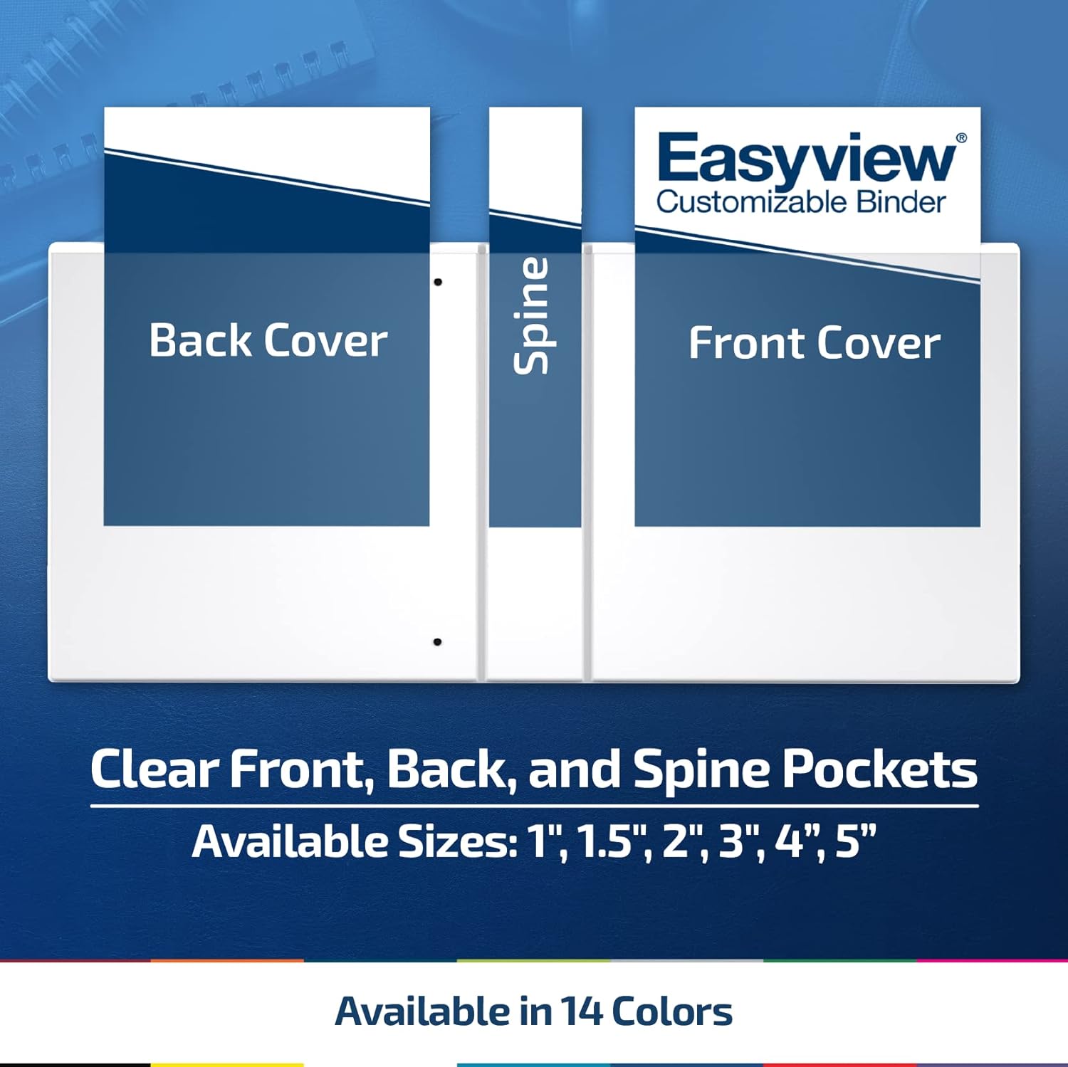 EasyView Premium 1-Inch Binders with Clear-View Covers, 3-Ring Binders for School, Office, or Home, Colored Binder Notebooks, Pack of 6, D Ring, White 4 71ZWYnUQlPL. AC SL1500 - northernschoolofshiatsu.co.uk