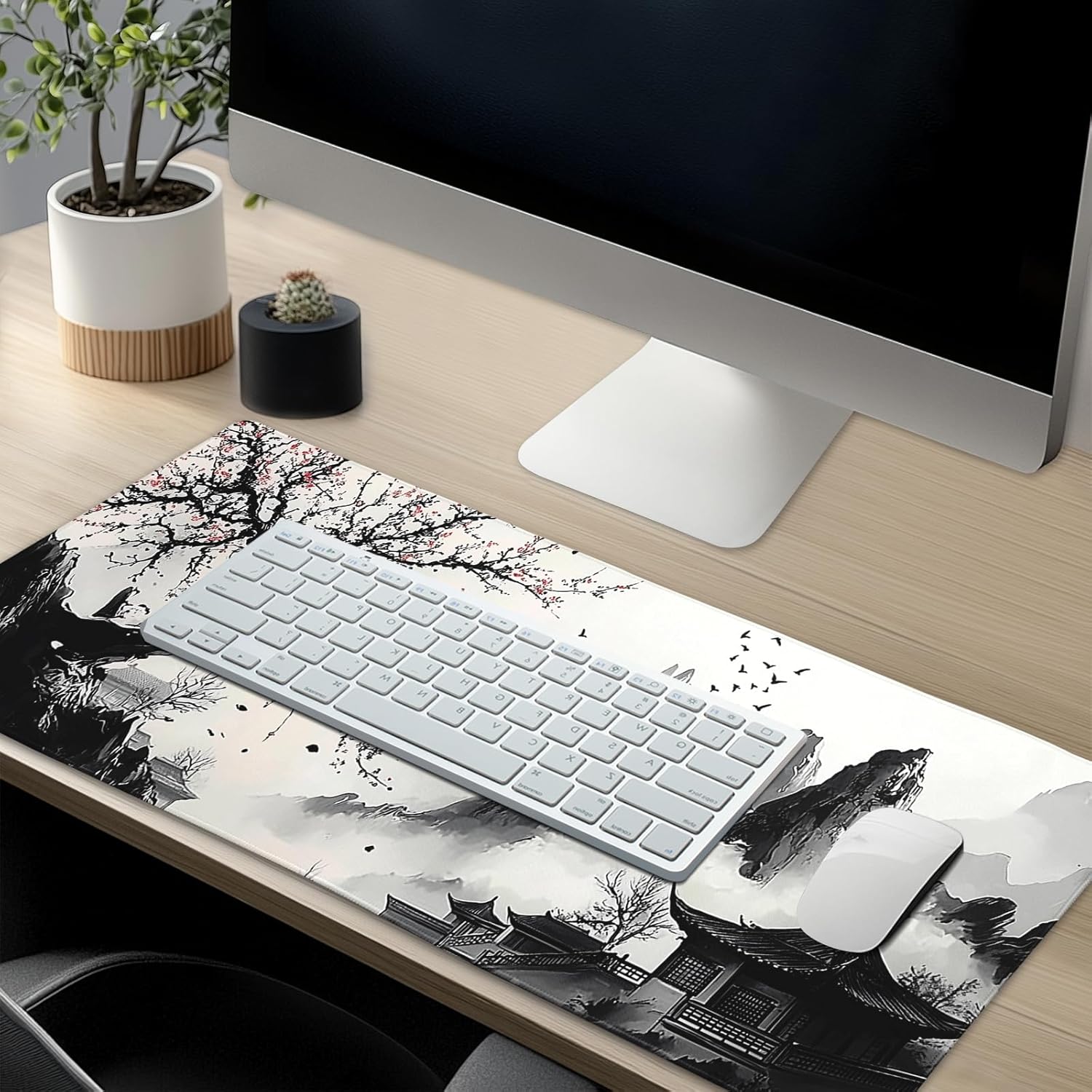 Large Floral Mouse Pad Extended Gaming Mousepad 31.5"x11.8" Vintage Aesthetic Black Desk Mat Flower Mouse Pad Plant Wildflower Mousepad XXL Laptop Computer Keyboard Mats for Desk Office 361 71ZhHes72TL. AC SL1500 - northernschoolofshiatsu.co.uk