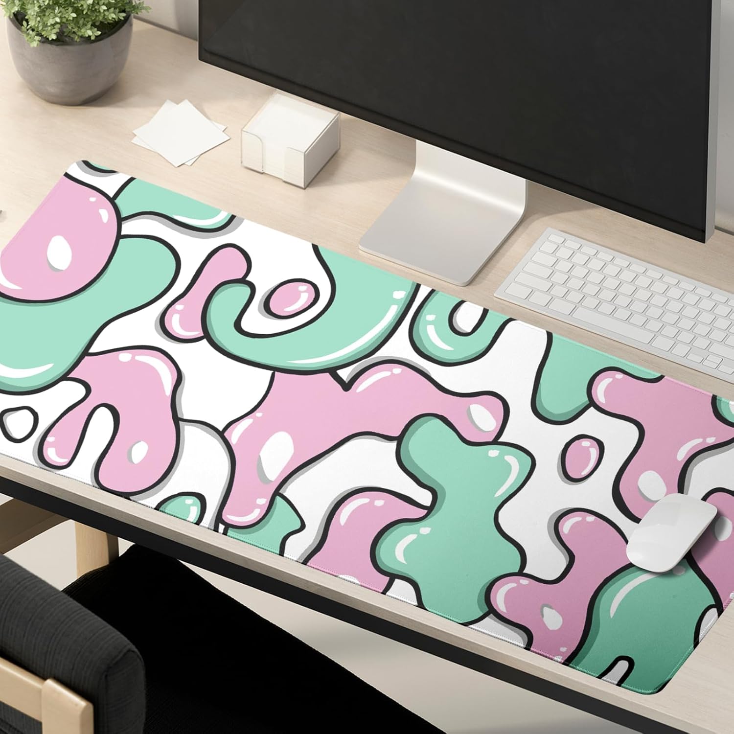 Black and White Mouse Pad 31.5”x11.8” Geometric Design Extended Large Mousepad Keyboard Mouse Mat Desk Pad Non-Slip Rubber Base Stitched Edge Large XXL Mousepad for Gaming Laptop Computer Desktop 170 71ZphtFq4EL. AC SL1500 - northernschoolofshiatsu.co.uk