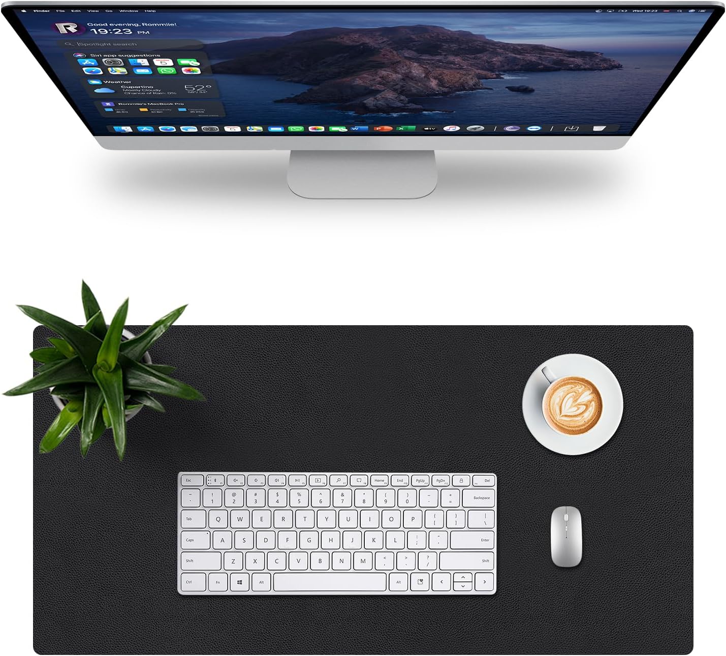 Leather Desk Pad Protector, Large Desk Mat for Keyboard and Mouse, Scratch-Proof and Wear-Resistant, Suede Non-Slip Bottom(Black-23.6 x 13.7 in) 25 - northernschoolofshiatsu.co.uk