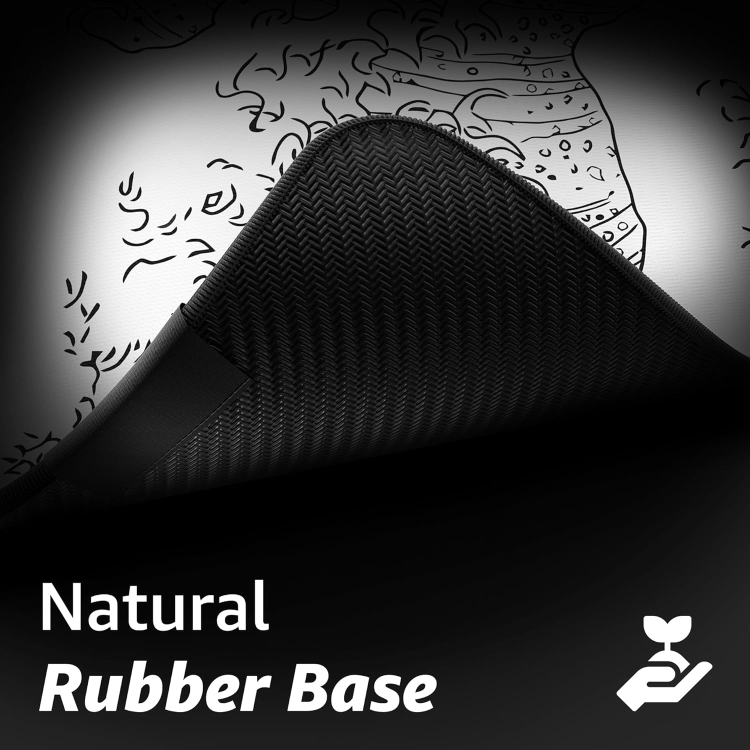 Hystar® Extended Gaming Mouse Pad | XXL 36" x 16" | 5mm Thick, Waterproof Surface, Smooth Polyester Fabric, and Natural Rubber Base | The Great Wave (Black) 5 71a - northernschoolofshiatsu.co.uk