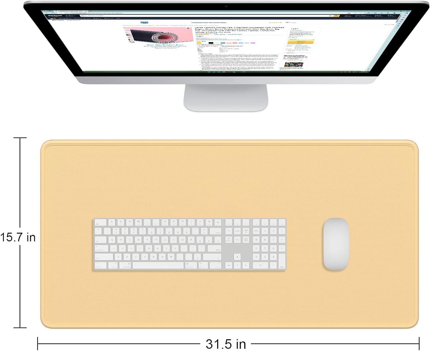 Dapesuom Large Mouse Pad, Extended Gaming Mouse Mat with Stitched Edges, Full Size Desk Mats with Non-Slip Base, Computer Big Desktop Keyboard Pad for Gamer, Laptop, Office, 23.6 x 11.8 in, Pink 129 71a7MYE7M6L. AC SL1500 - northernschoolofshiatsu.co.uk