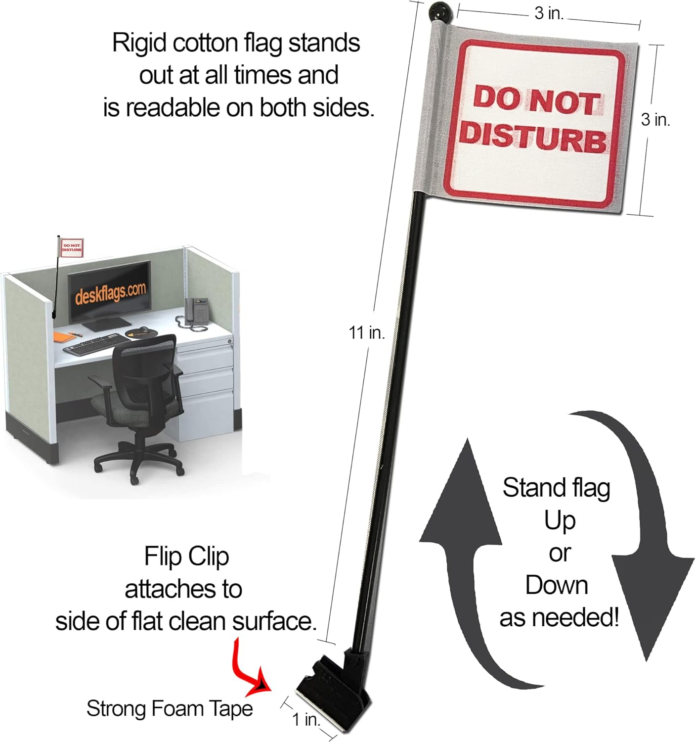 Do Not Disturb Cool Desk Flag with Up/Down Clip - Pomodoro Status Alert for Office Cubicle - 11 Inch 2 71aI8nM0tuL. AC SL1500 - northernschoolofshiatsu.co.uk