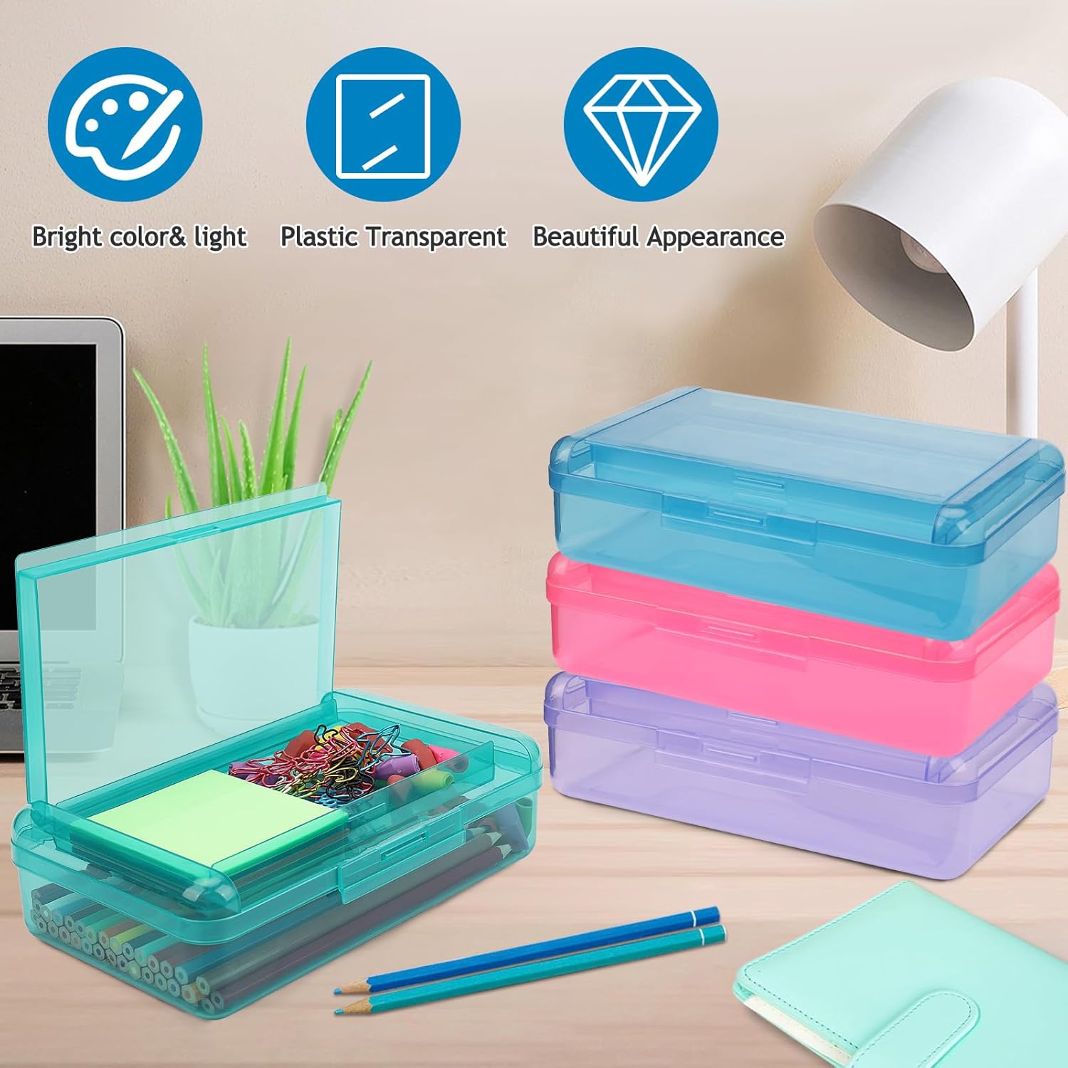 1 PCS Pencil Box,Double Layer Large Capacity Pencil Box,Hard Pen Case with Snap-tight Lid, Plastic Pencils Case for Office School Supplies Pen Boxes,Storage Organizer for Gel Pens Erasers-Purple 71 71aIEZ8zGSL. AC SL1500 - northernschoolofshiatsu.co.uk