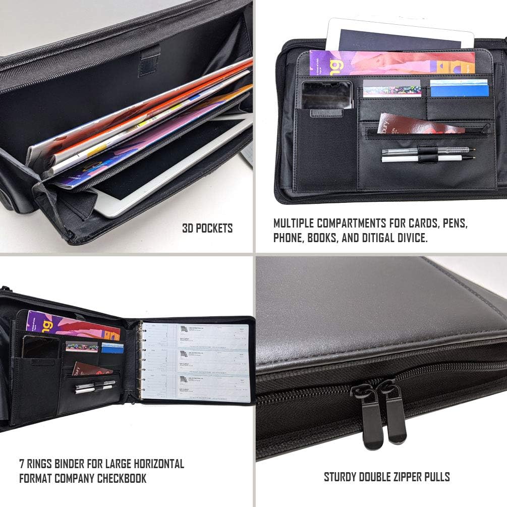 MSP 7 Ring Business Check Portfolio Binder with Handle, Zipper Closure for 3-to-A Pages Business or Personal Checks with Stub (7 Ring Business Check Portfolio) 4 71aMNQauieL. AC SL1005 - northernschoolofshiatsu.co.uk