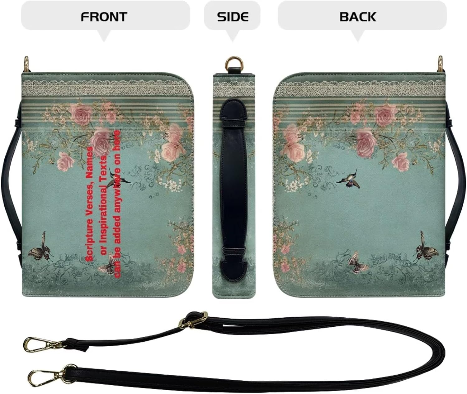 Custom Personalized PU Leather Bible Cover Case for Women,Customized Bible Cases Bible Tote Bag Bible Carrying Case Bible Carrier with Detachable Shoulder Strap,2XL 148 71aYN2B5OWL. AC SL1500 - northernschoolofshiatsu.co.uk