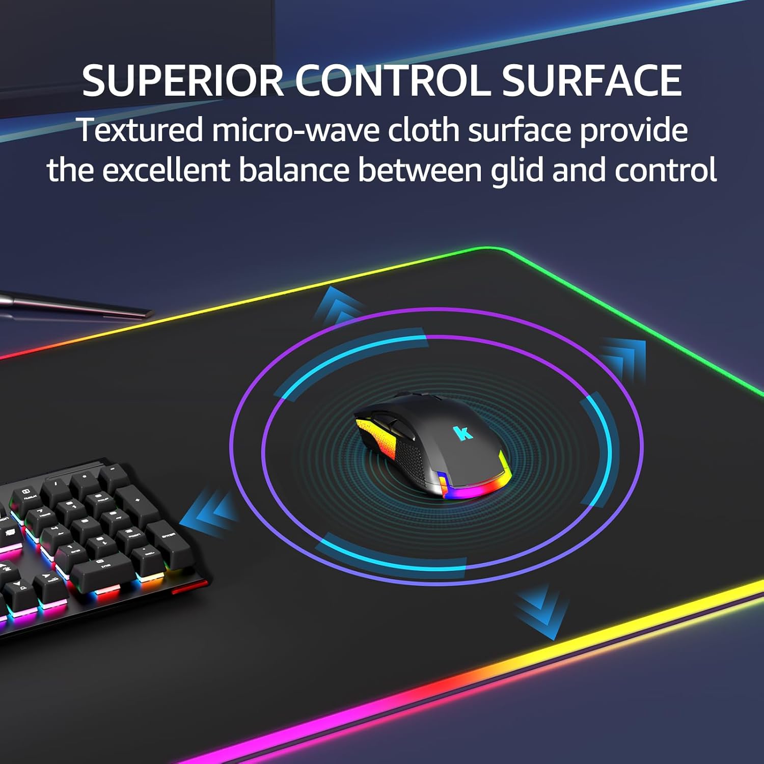 KTRIO Large Gaming Mouse Pad with Superior Micro-Weave Cloth, Extended Desk Mousepad with Stitched Edges, Non-Slip Base, Water Resist Keyboard Pad for Gamer, Office & Home, 31.5 x 11.8 in, Black 28 71ajtguC7EL. AC SL1500 - northernschoolofshiatsu.co.uk