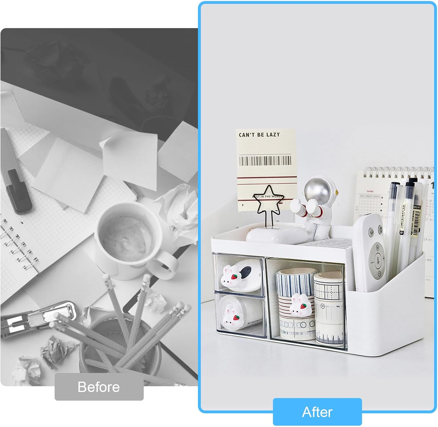 Marte Vanci Desk Organizer with 3 Drawers, Cute Desktop Stationery Organizer, Plastic Makeup Storage Box, Multifunctional Desk Accessories Tidy Caddy for Art Supplies Crafts White 4 71b46HNSKcL. AC SL1500 - northernschoolofshiatsu.co.uk