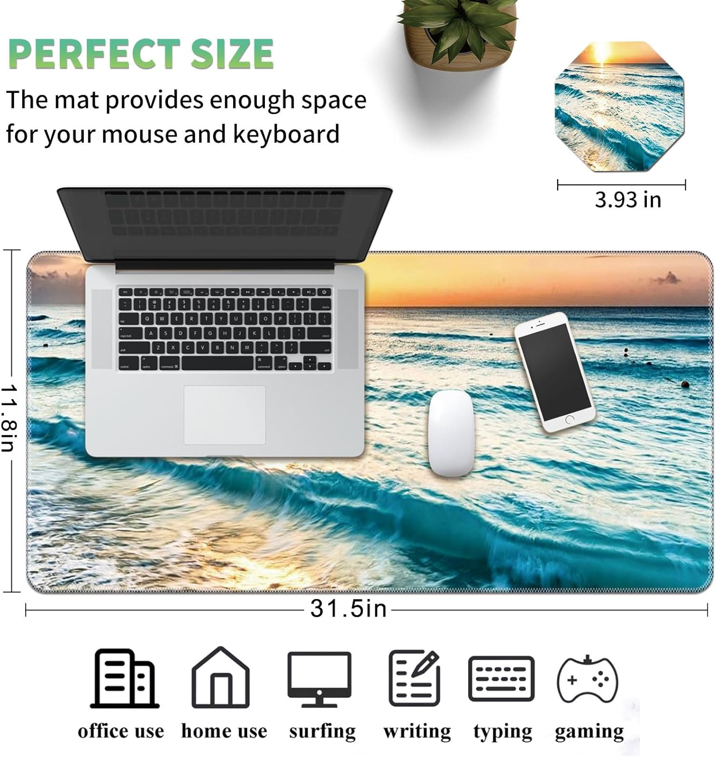 Mouse Pad,Desk Mat,Computer Mouse Pad and Cute Coasters,31.5"x11.8" with Non-Slip Rubber Base Mouse Pad,for Mouse Pads for Laptop,Gaming Office Home,Washable Mousepad,Black Blooming Flowers Floral 23 71bKYk1fpkL. AC SL1500 - northernschoolofshiatsu.co.uk