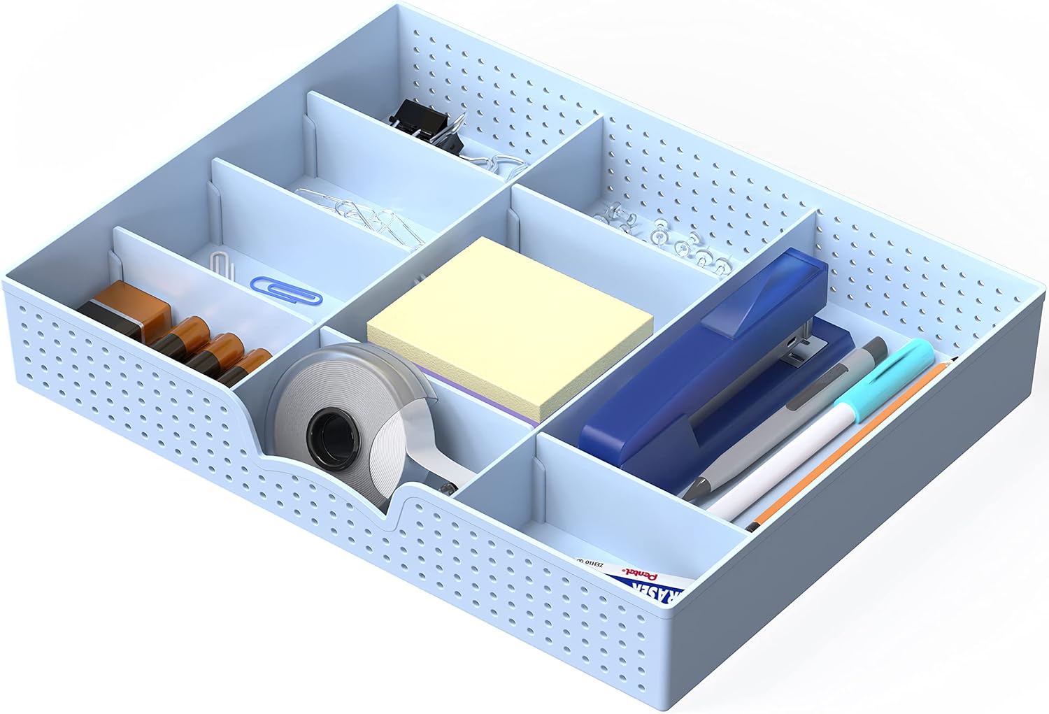 Simple Houseware Drawer Organizer Tray with 9 Adjustable Compartments, Black 1 - northernschoolofshiatsu.co.uk