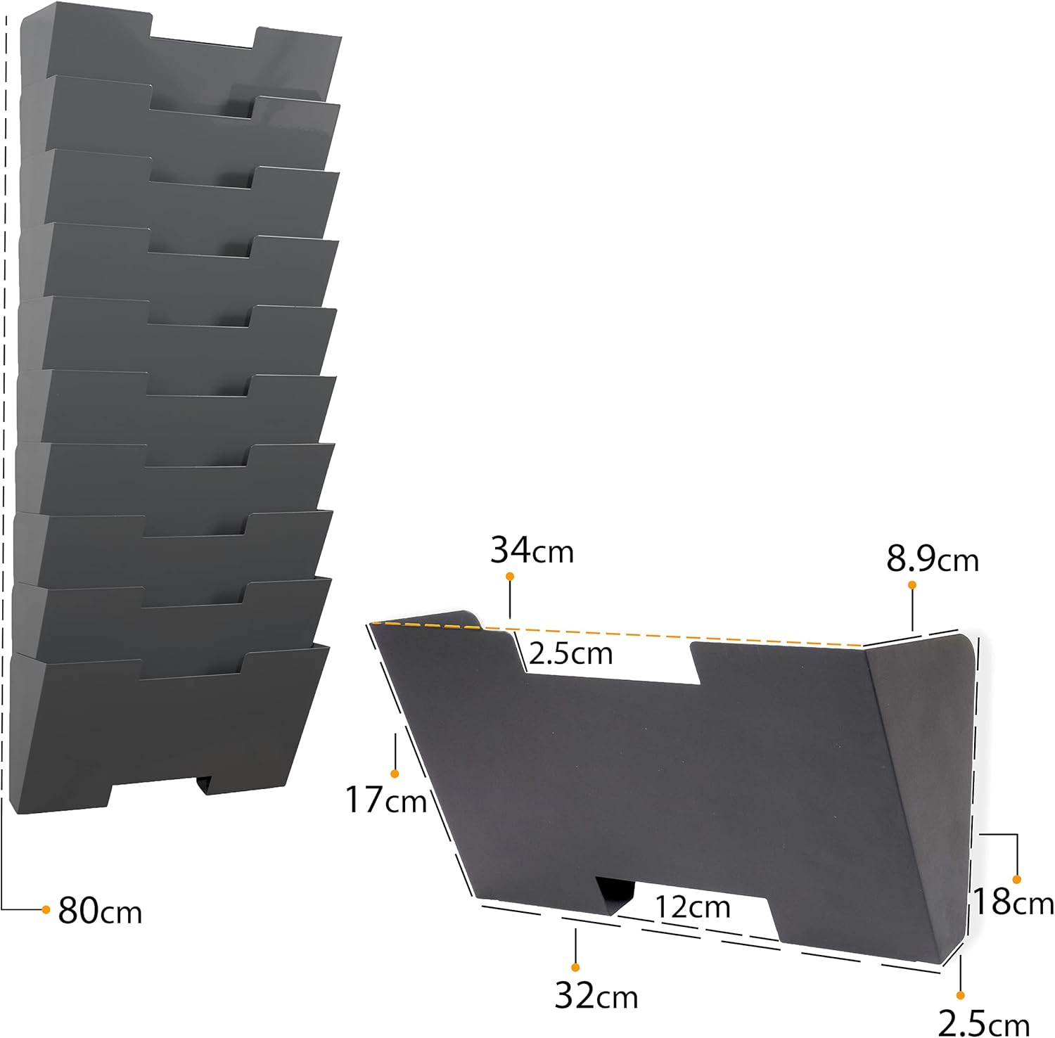 Gray Wall Mount Steel Vertical File Organizer Holder Rack 10 Sectional Modular Design Wider Than Letter Size 13 Inch Multi-Purpose Organize Display Magazines Sort Files and Folders 3 71bYRrRP4NS. AC SL1500 - northernschoolofshiatsu.co.uk