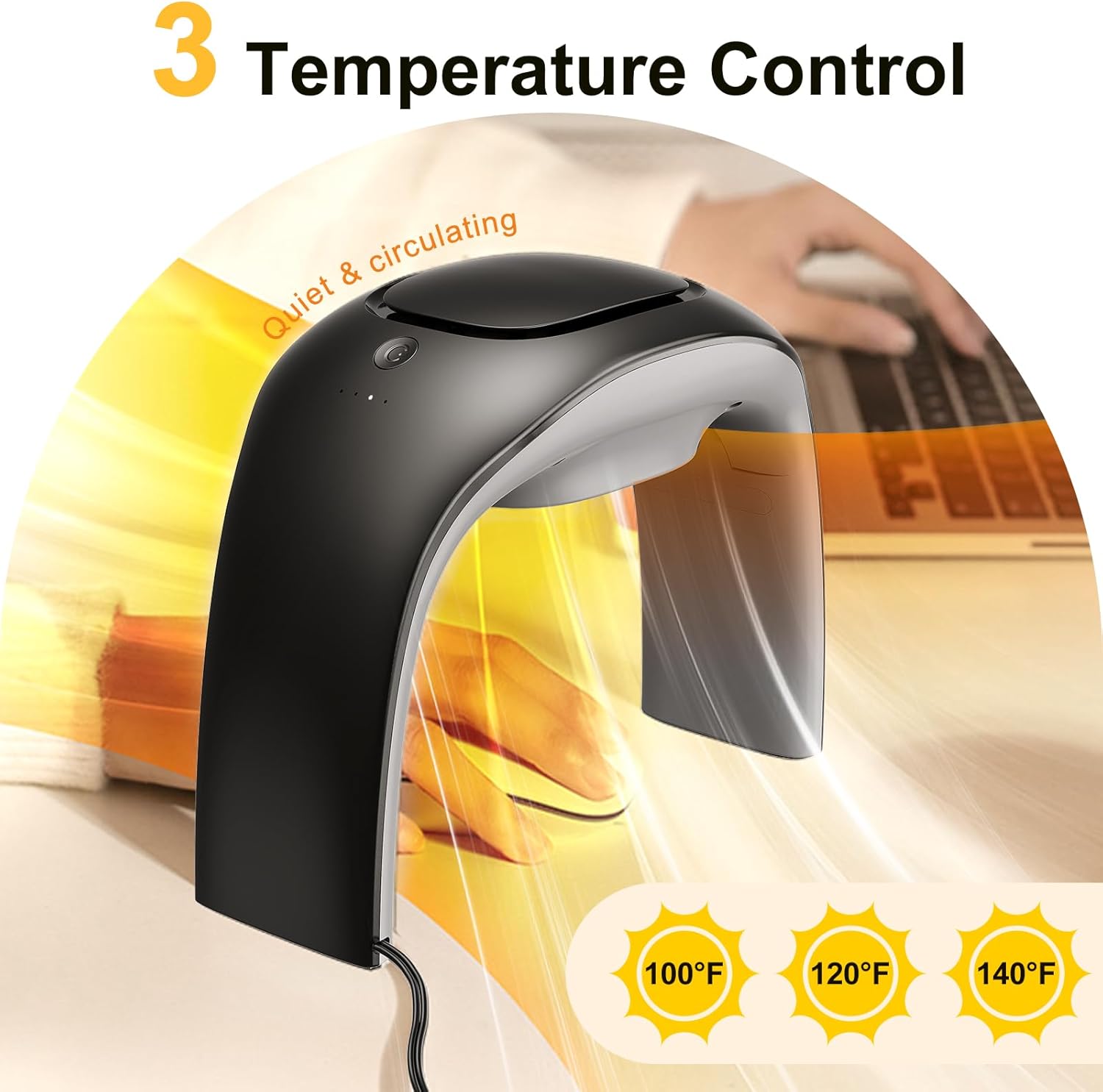 Desk Mouse Pad Hand Warmer Super Quiet, 110v 100w Heated Mouse Pad Hand Warmer, Personal Desk Heater Energy Efficient Ceramic Office with Thermostat Low Wattage - Black 3 71bYSKuYwlL. AC SL1500 - northernschoolofshiatsu.co.uk