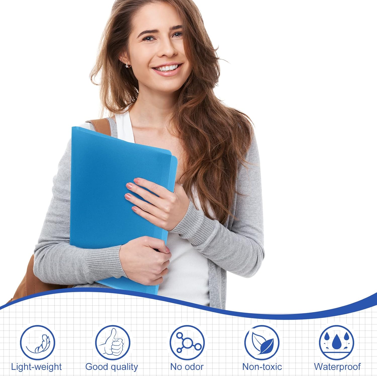 4 Pack Blue Plastic 1 Inch Binder with Pocket - 3 Ring School & Office Binder 7 71bpfP cwbL. AC SL1500 - northernschoolofshiatsu.co.uk