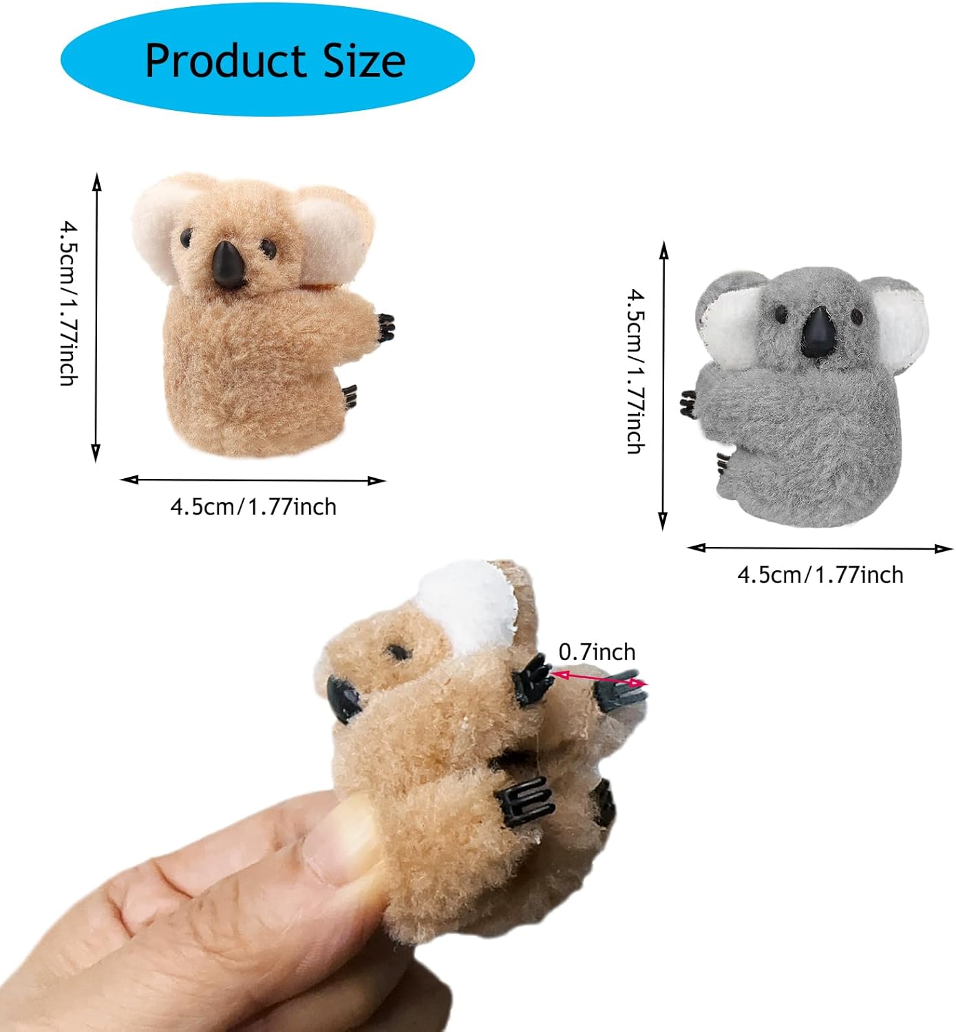 8 Pieces Koala Clip, Kangaroo Pencil Buddy Koala Clip On Small Stuffed Pen Toppers Animal Bear Plush Pencil Hungers Claw Clips for Girls 3 71bz54qK+BL. AC SL1500 - northernschoolofshiatsu.co.uk
